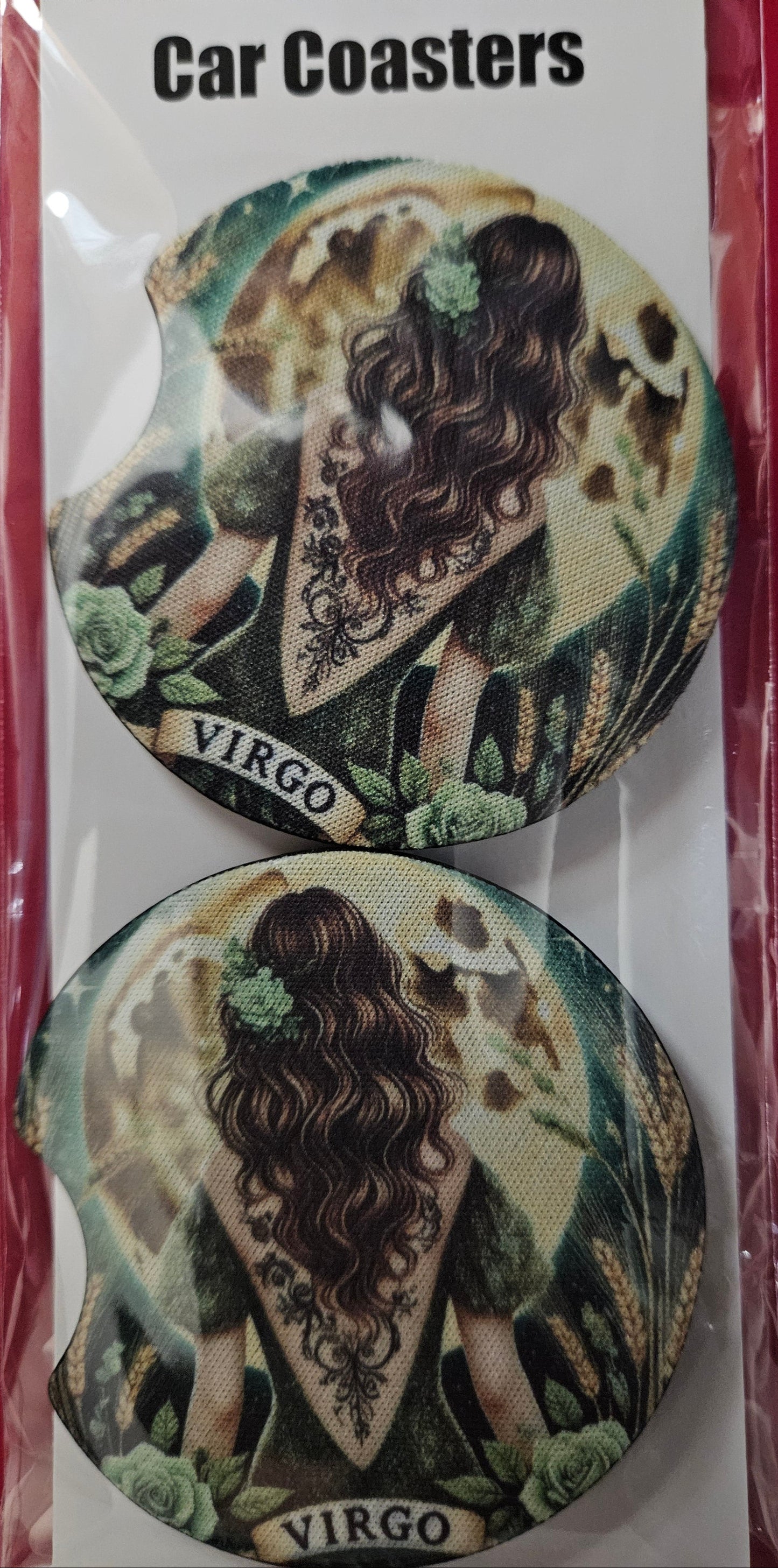 Virgo Zodiac Car Coasters