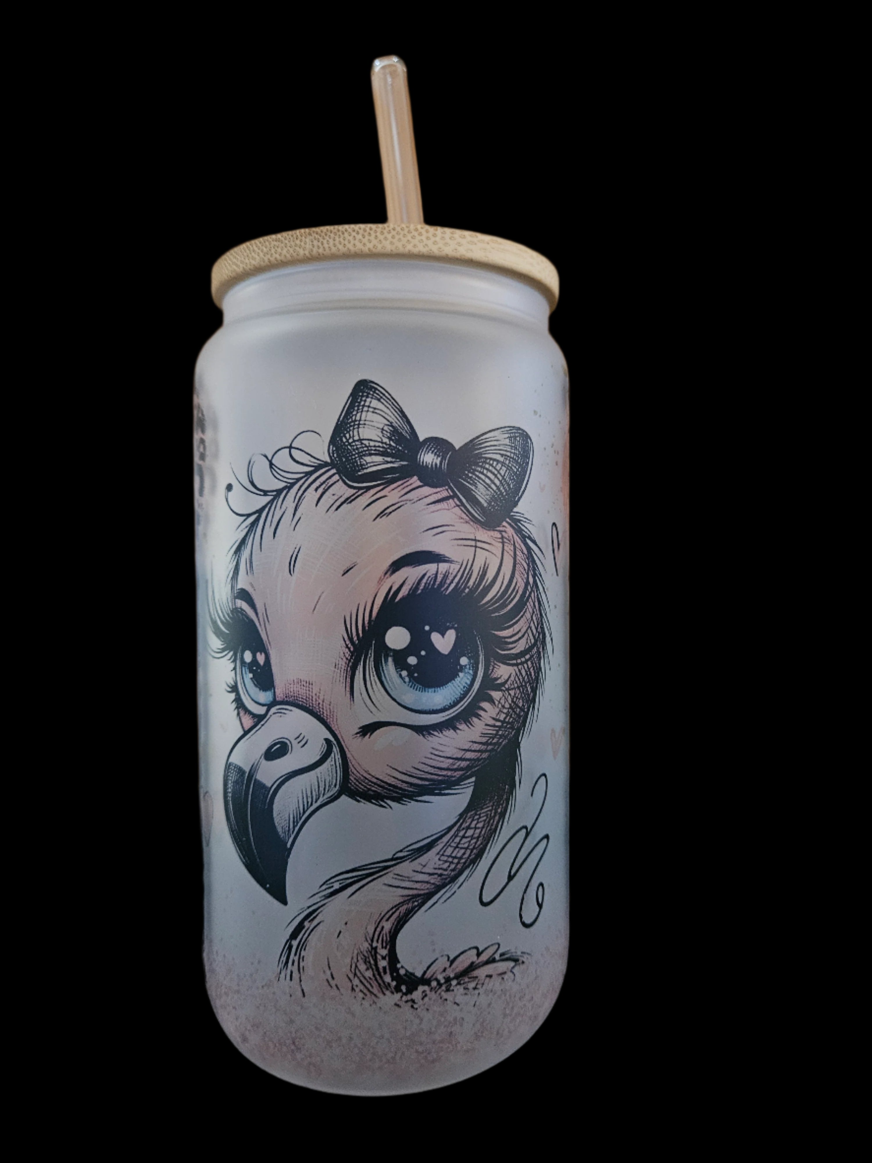 Flamingo 16oz Glass