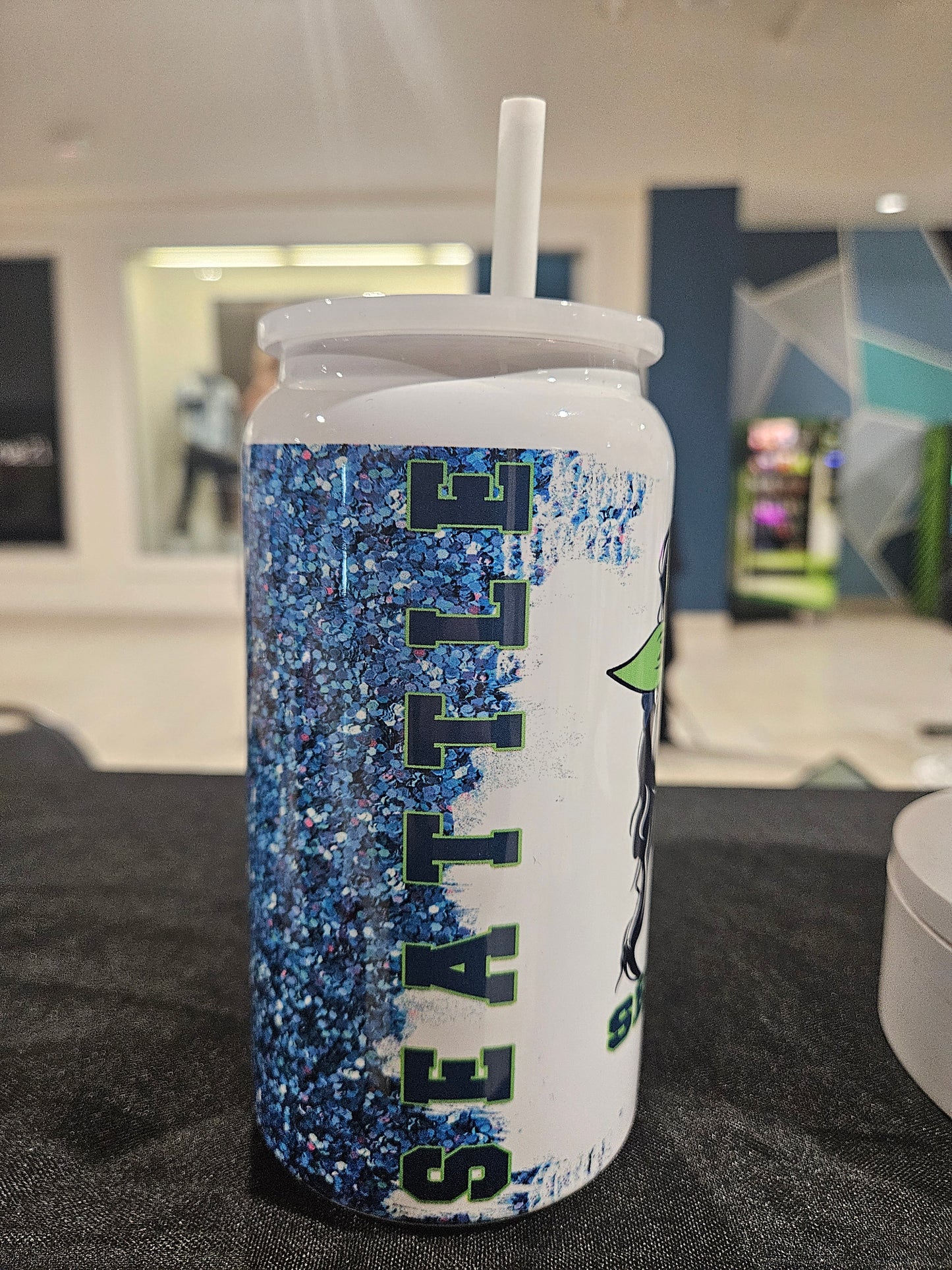 Seahawks Girl 16oz Can Stainless Steel