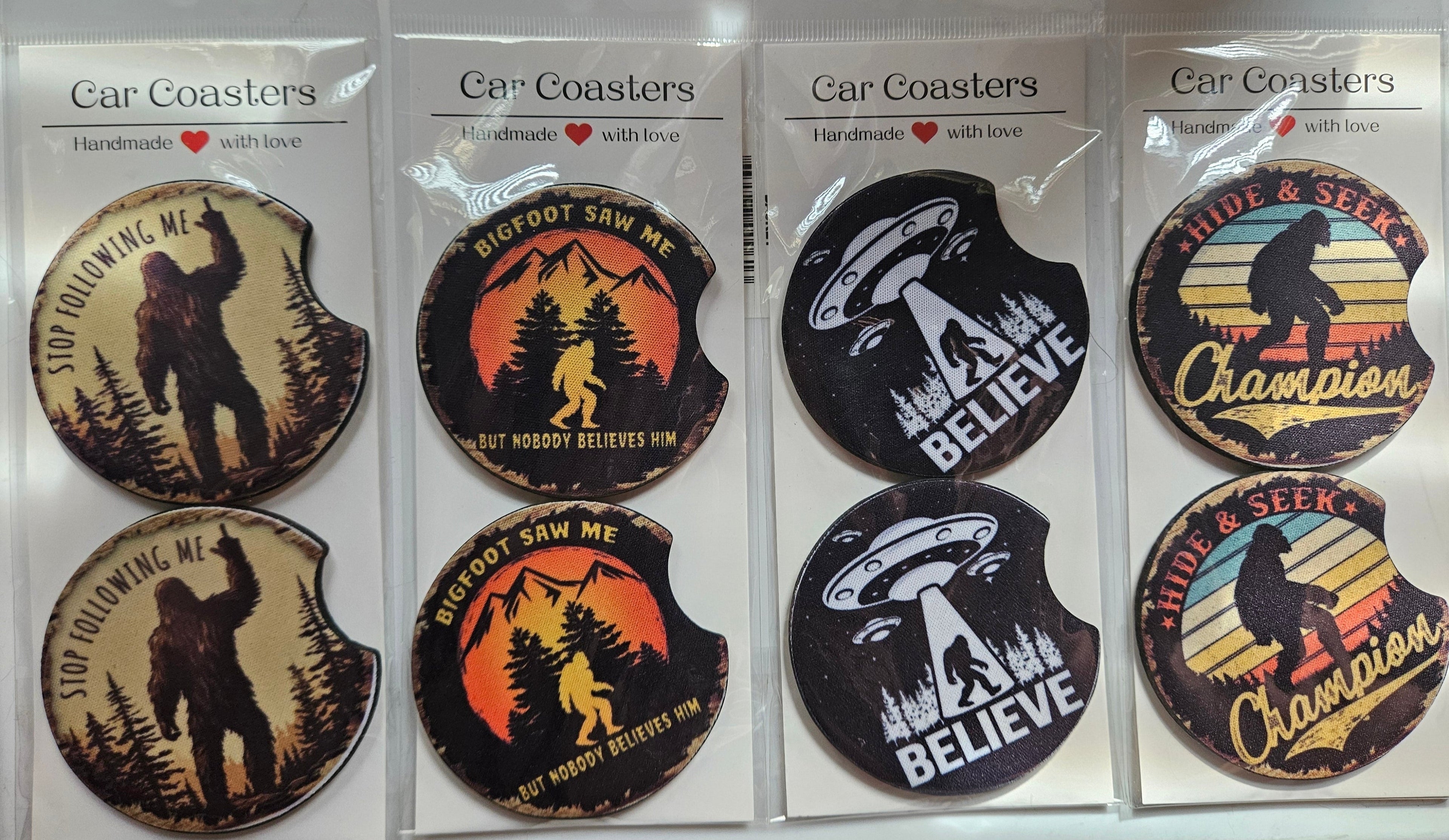 Bigfoot Car Coasters