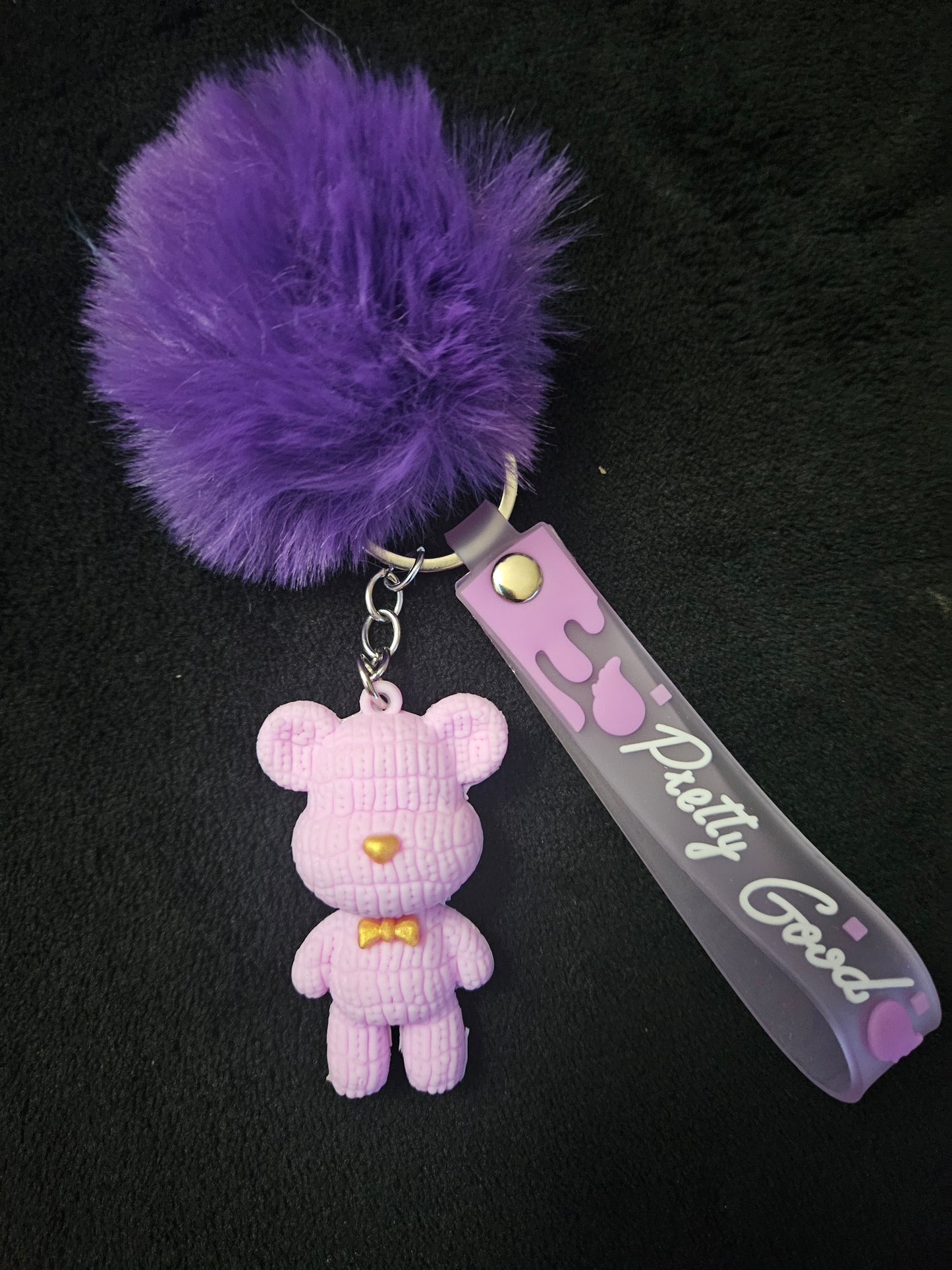 Purple Teddy Keychain