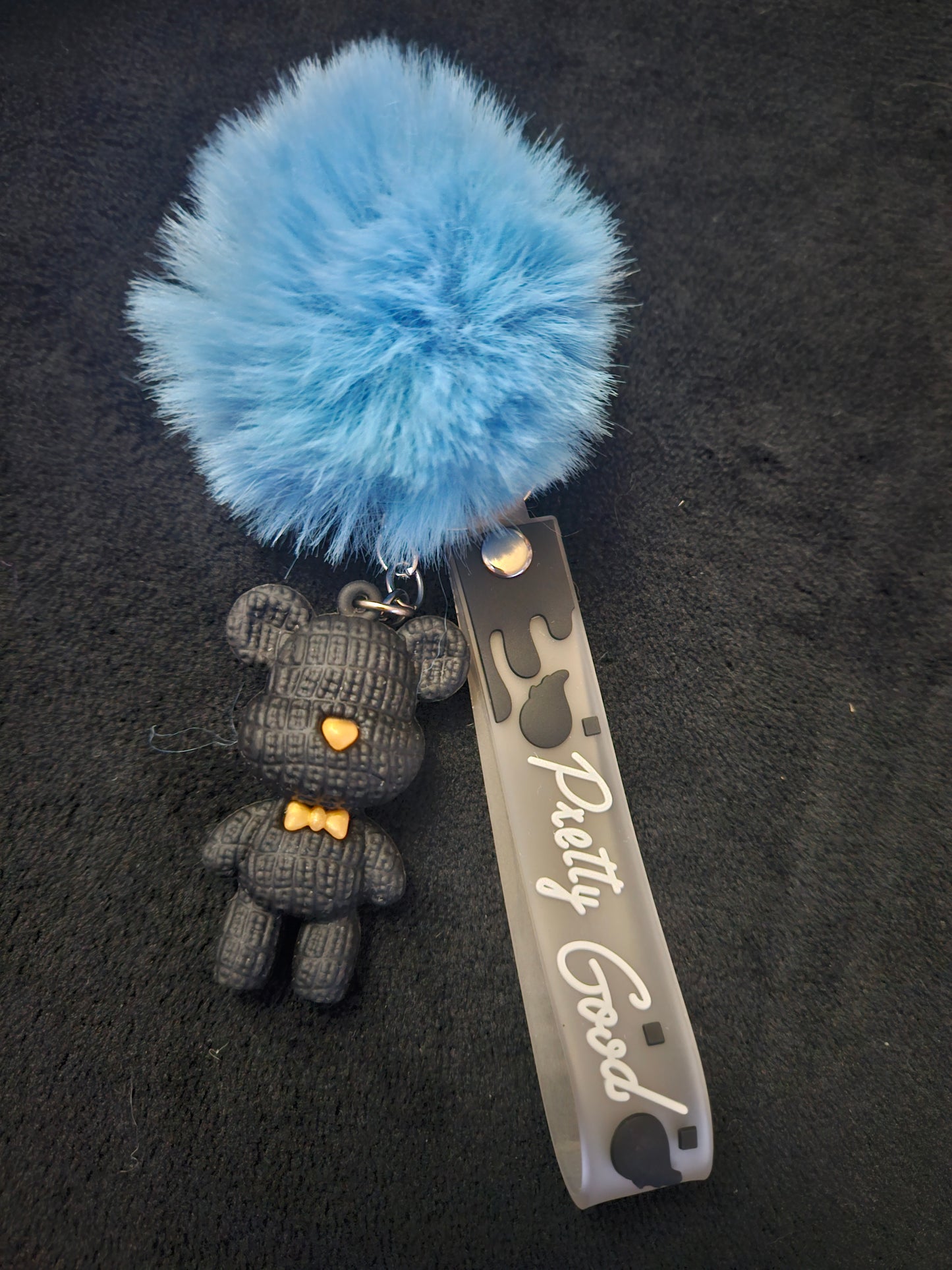 Black Teddy Keychain