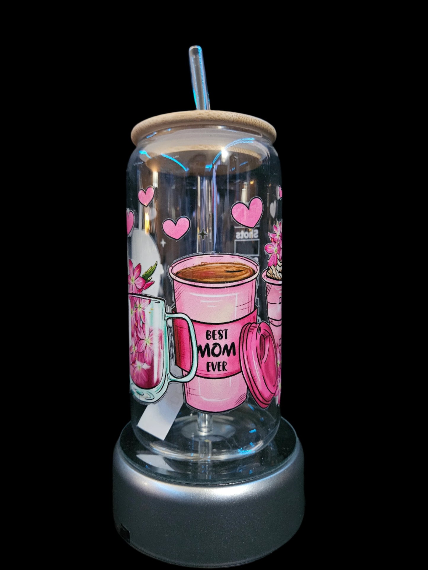 Best Mom Ever 16oz Glass Tumbler