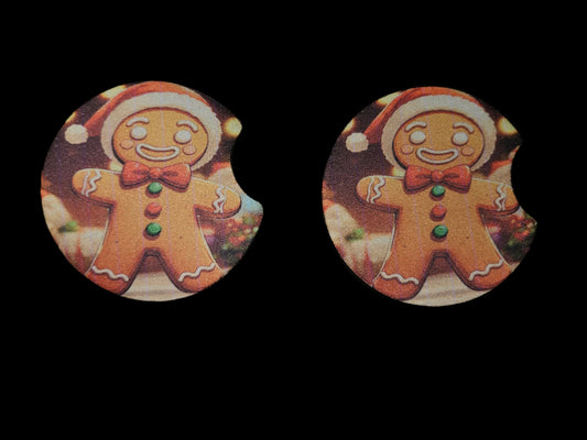 Gingerbread Man Car Coasters