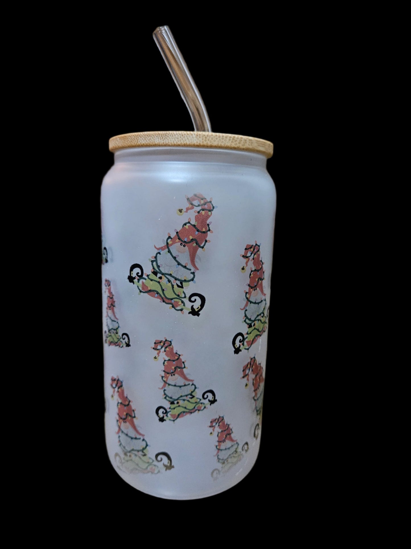 Christmas Gnomes Glass Tumbler