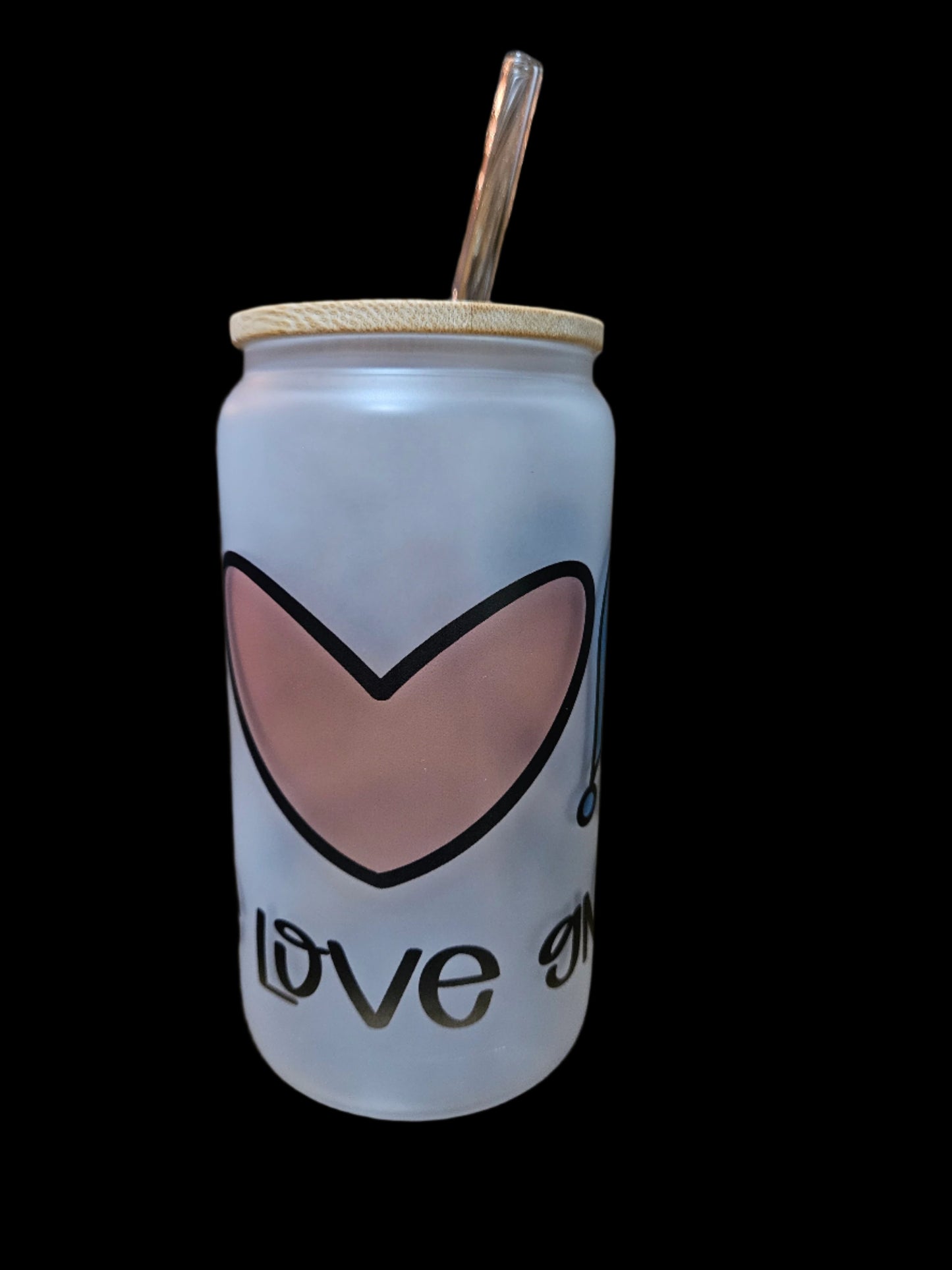 Peace, Love, Gnomes Sublimation Glass Tumbler