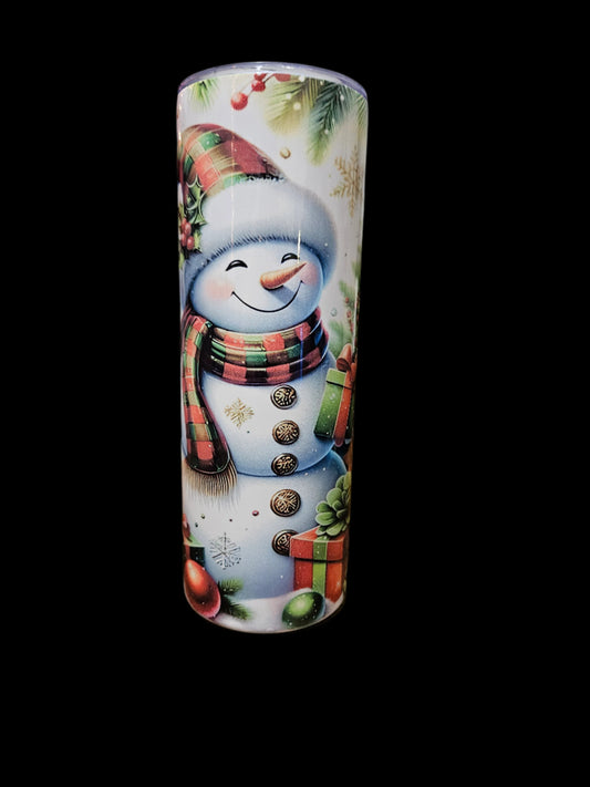 Christmas Snowman 20oz Steel Tumbler