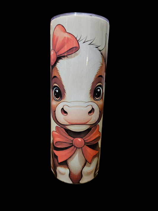 Cute Cow 20oz Steel Tumbler