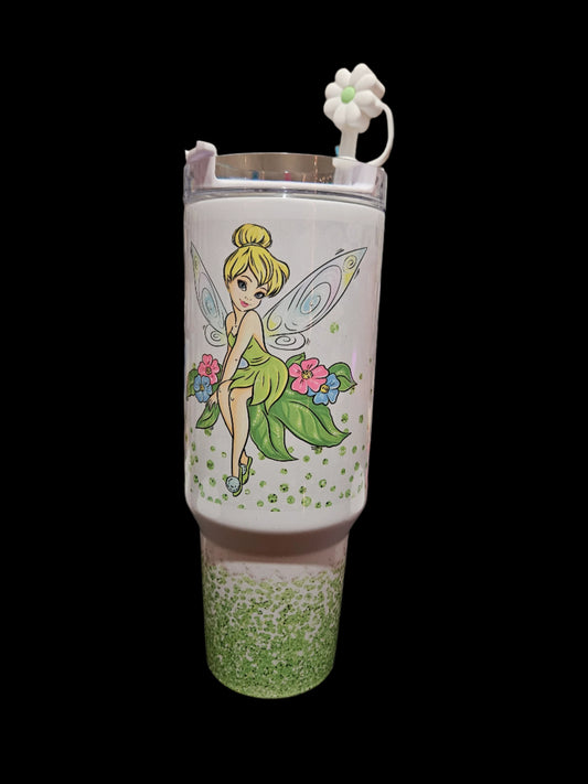 Fairy Princess 40oz Steel Tumbler W/ Handle