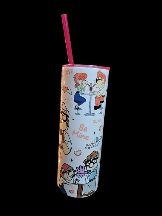 UP couple Valentines 20oz Steel Tumbler