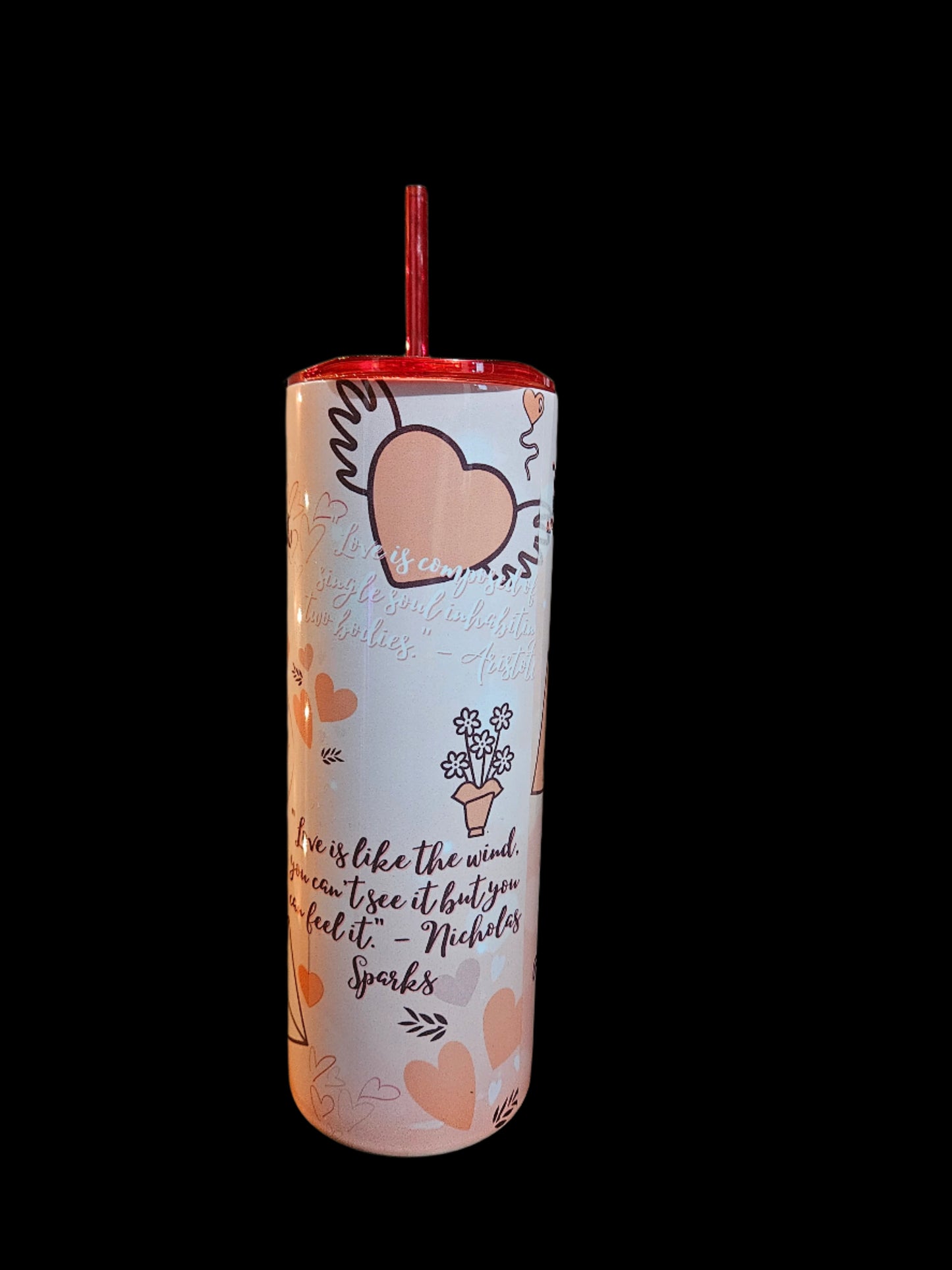 Love Quotes Valentines 20oz Steel Tumbler