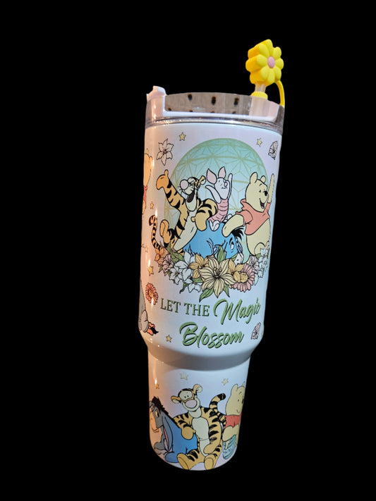 Let the Magic Blossom 40oz Tumbler W/ Handle