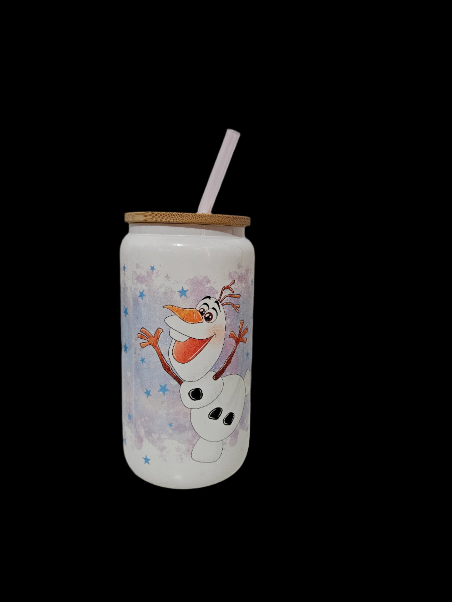 Enchanted Snowman 16oz Glass Tumbler