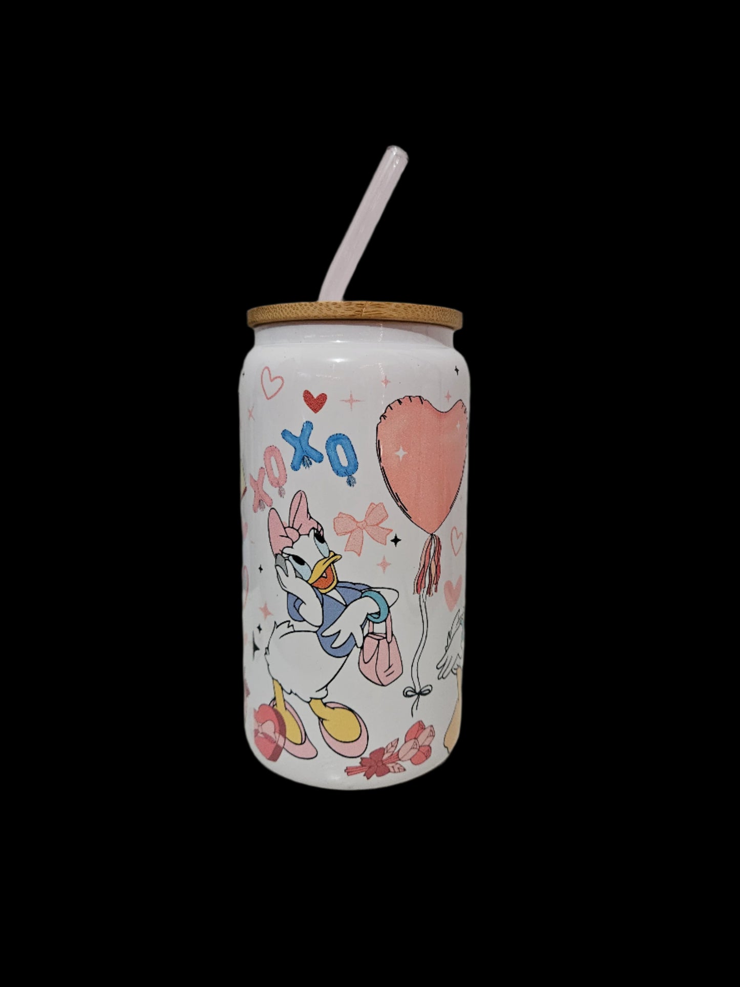 XOXO DD 16oz Glass Tumbler