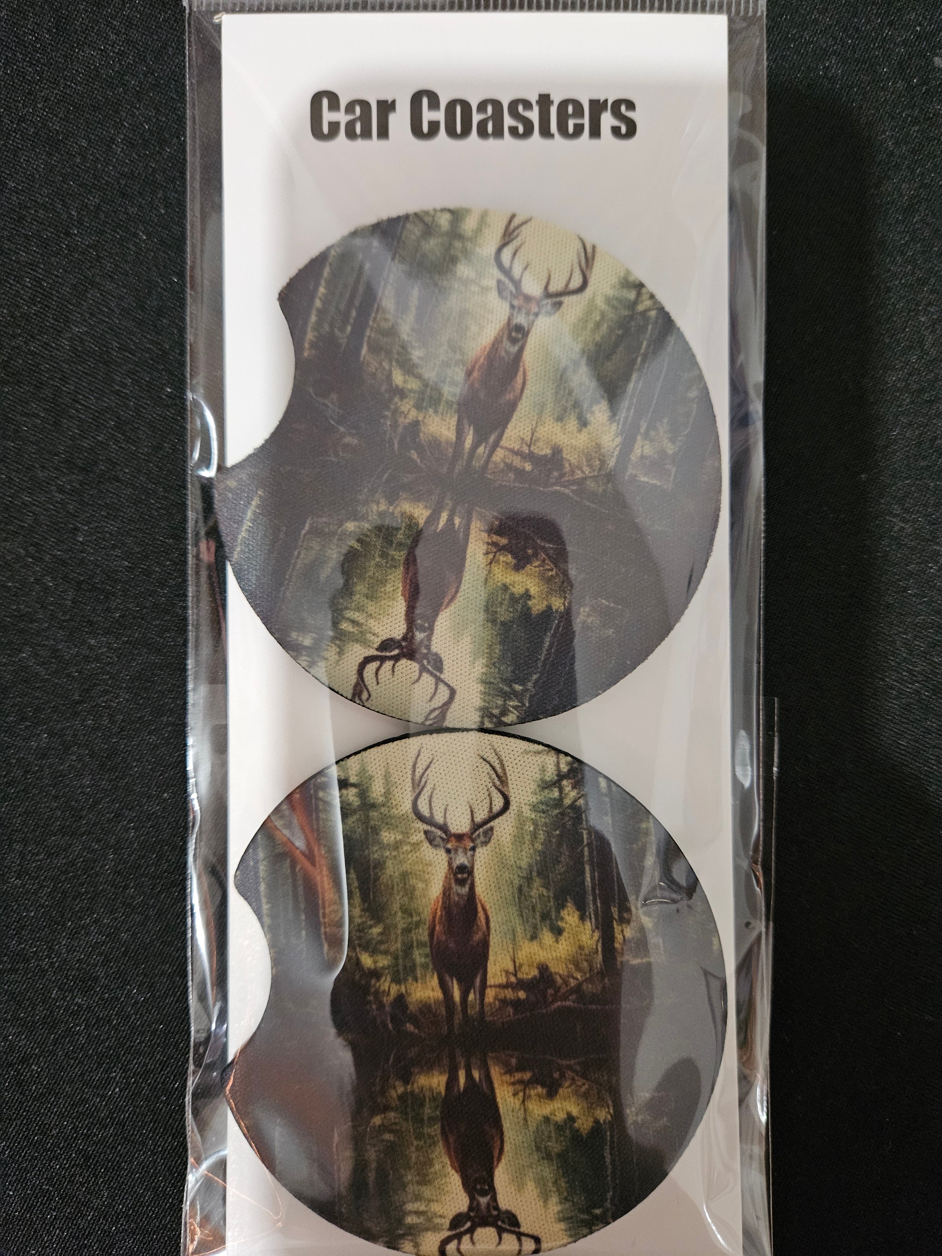 Deer Reflection Car Coasters