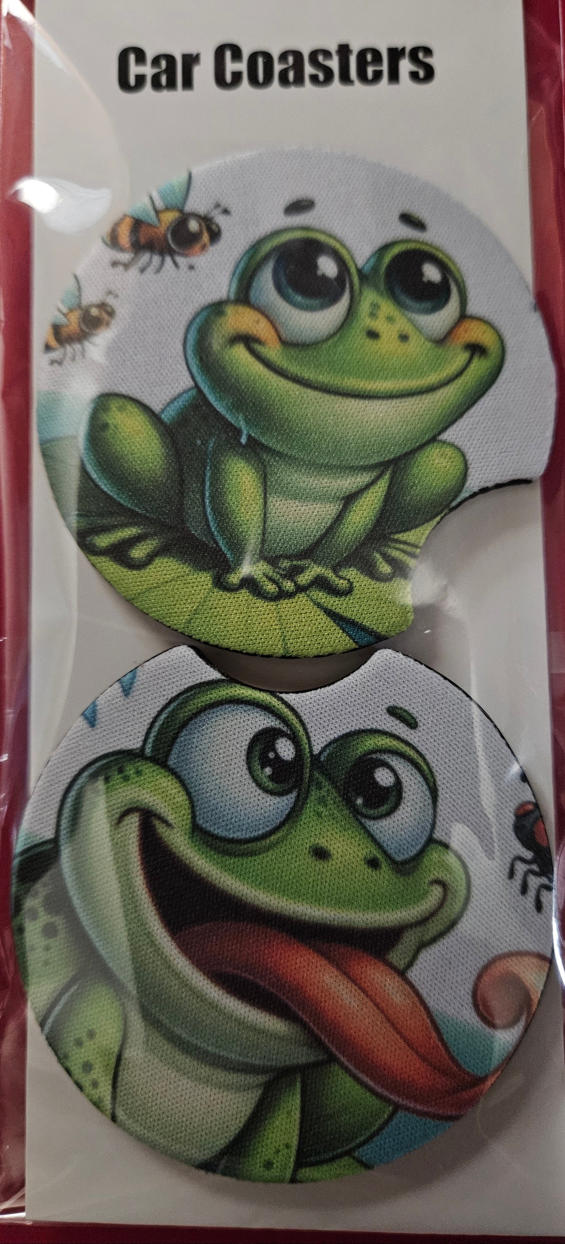 Funny Frog Car Coasters