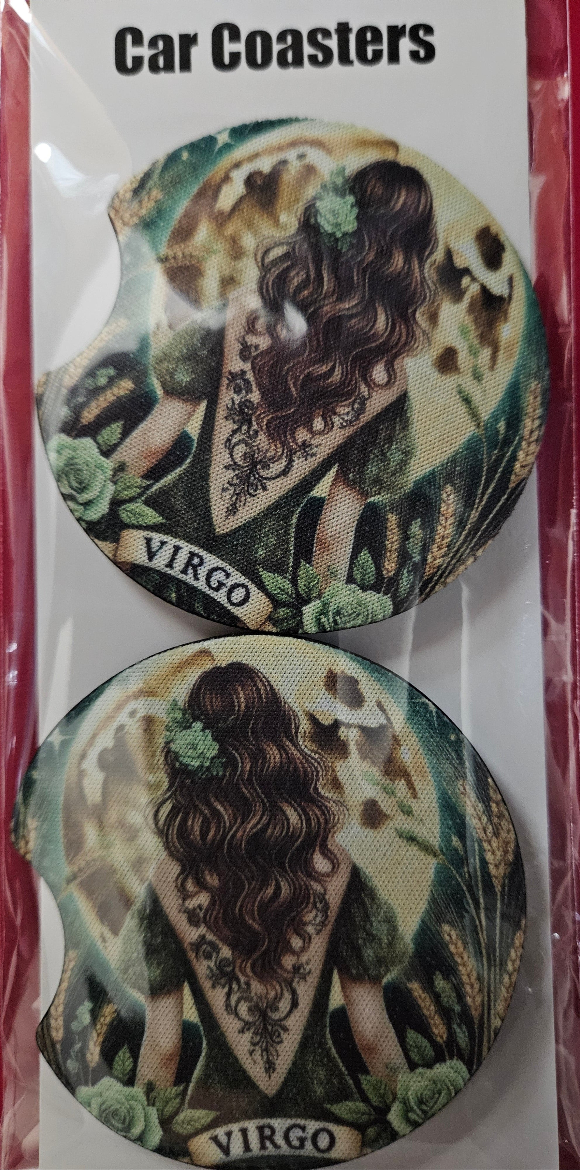 Virgo Zodiac Car Coasters
