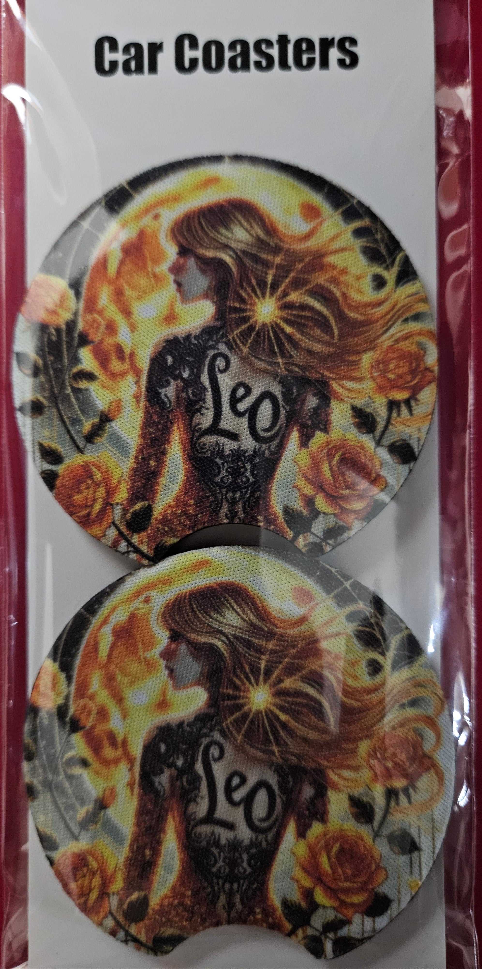 Leo Zodiac Car Coasters