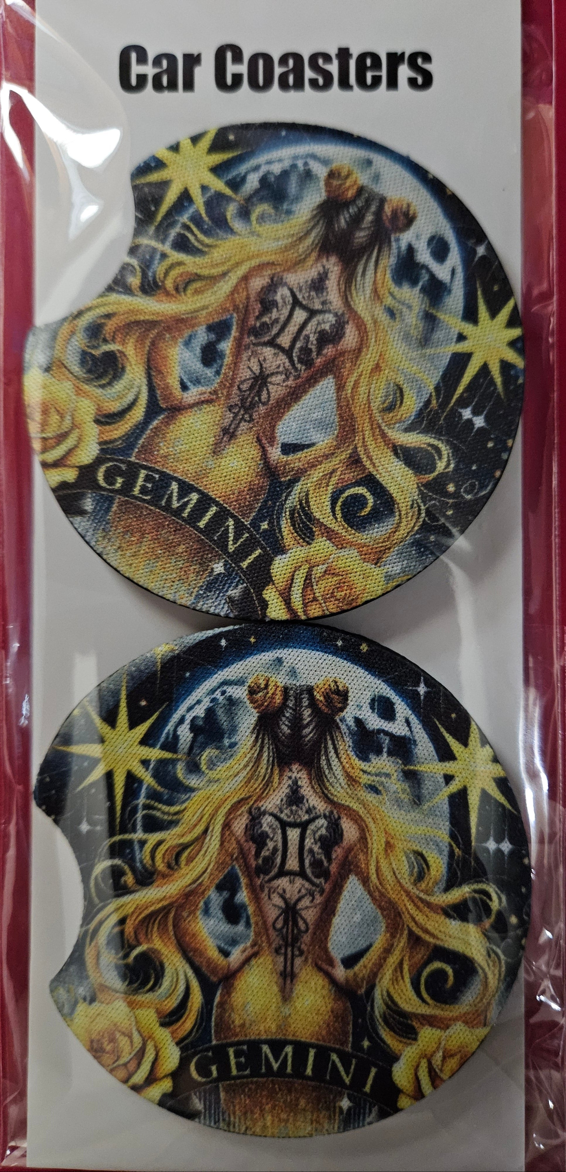 Gemini Zodiac Car Coasters