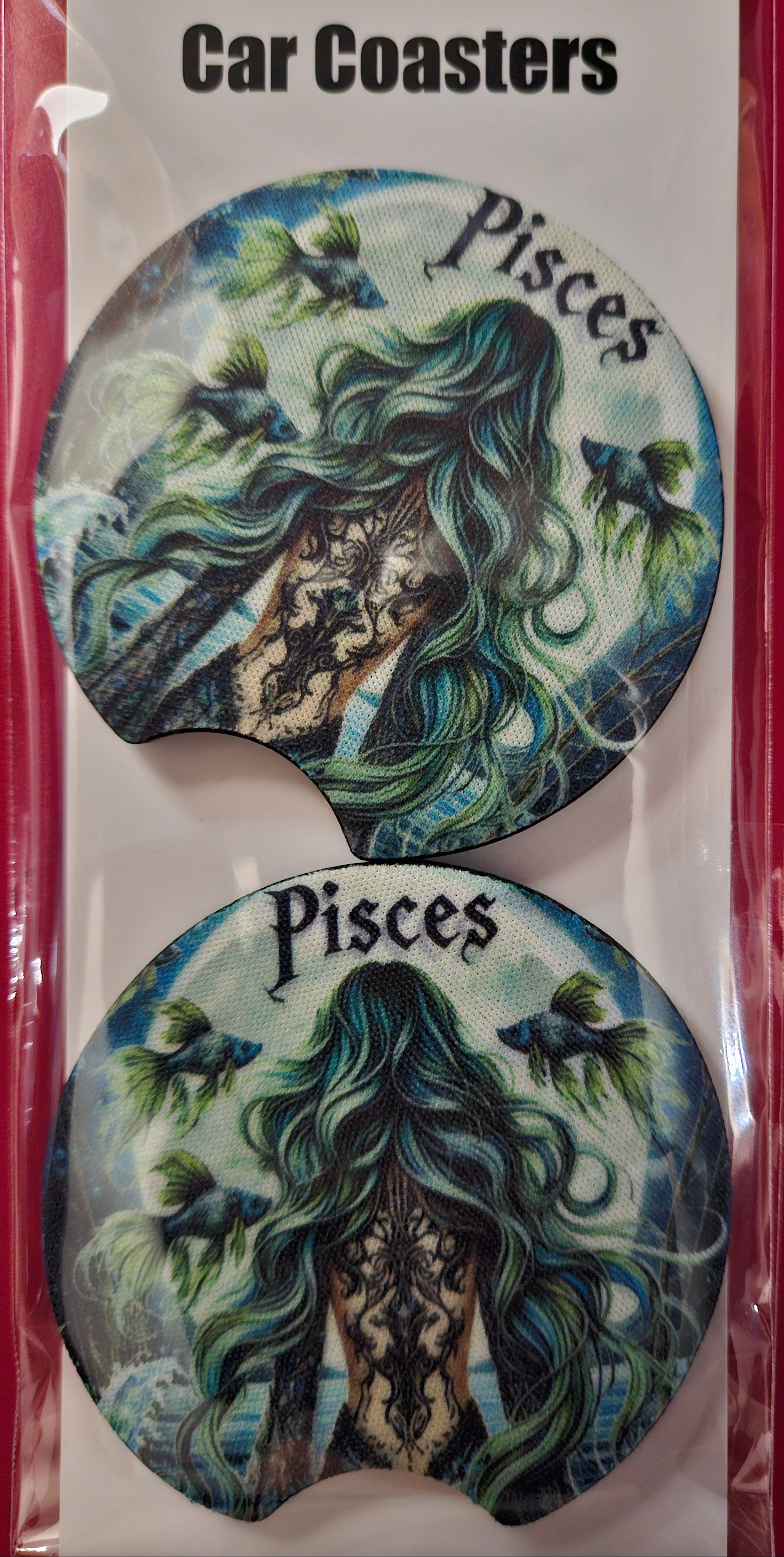 Pisces Zodiac Car Coasters