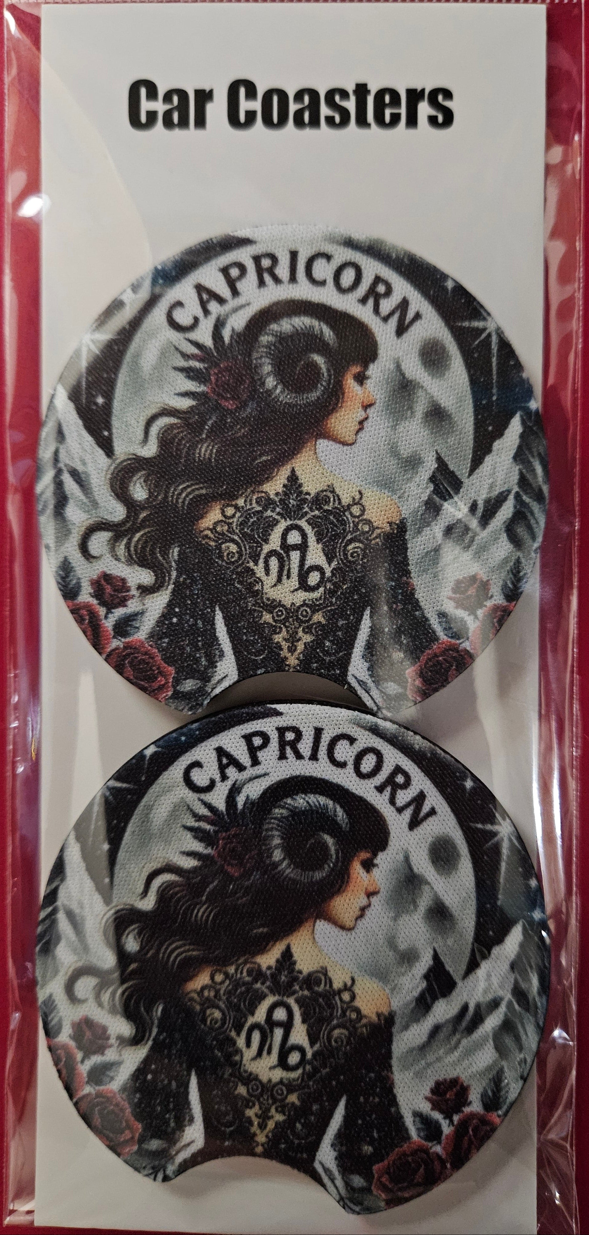 Capricorn Zodiac Car Coasters