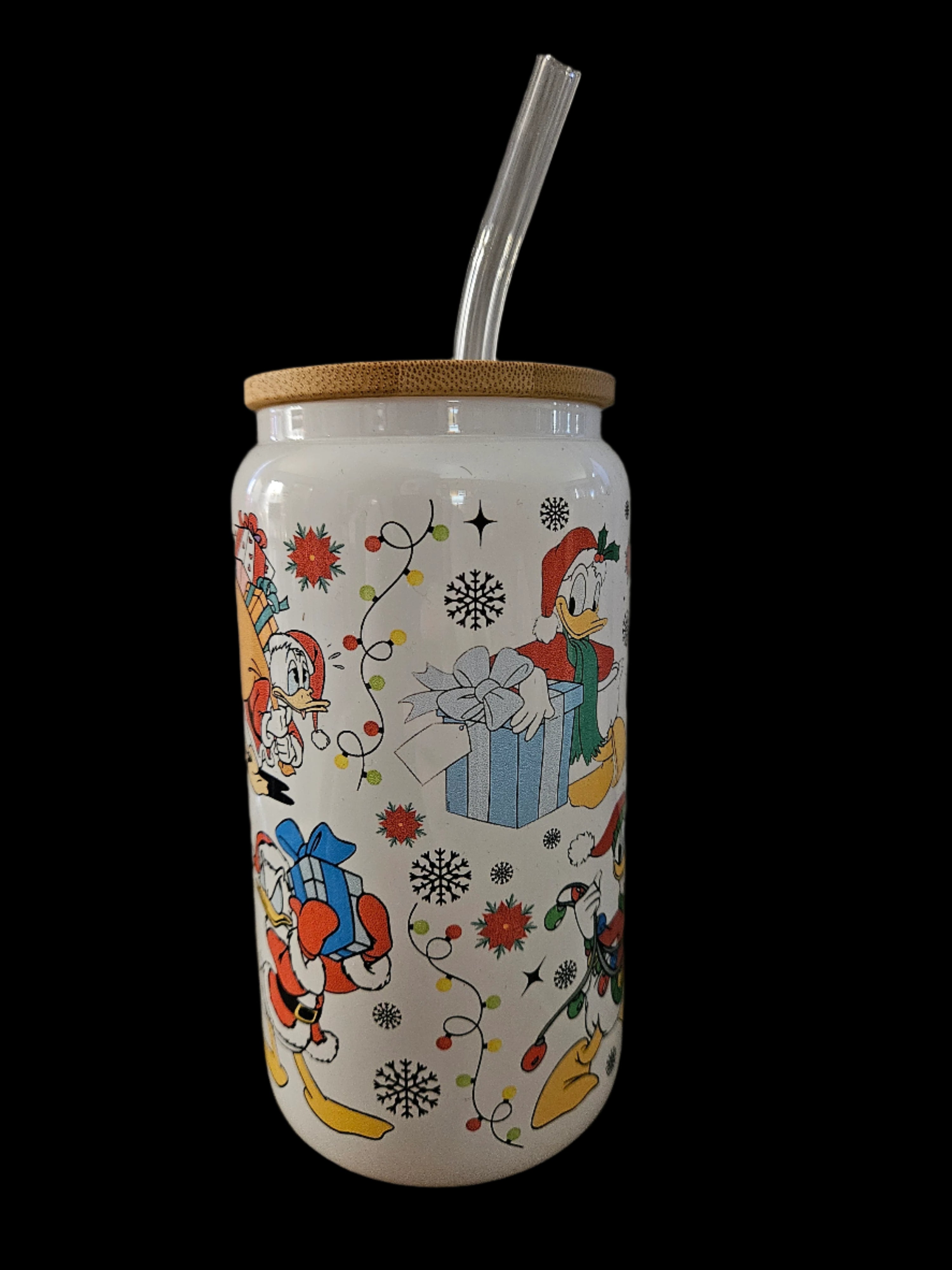 Donald Christmas 16oz Glass