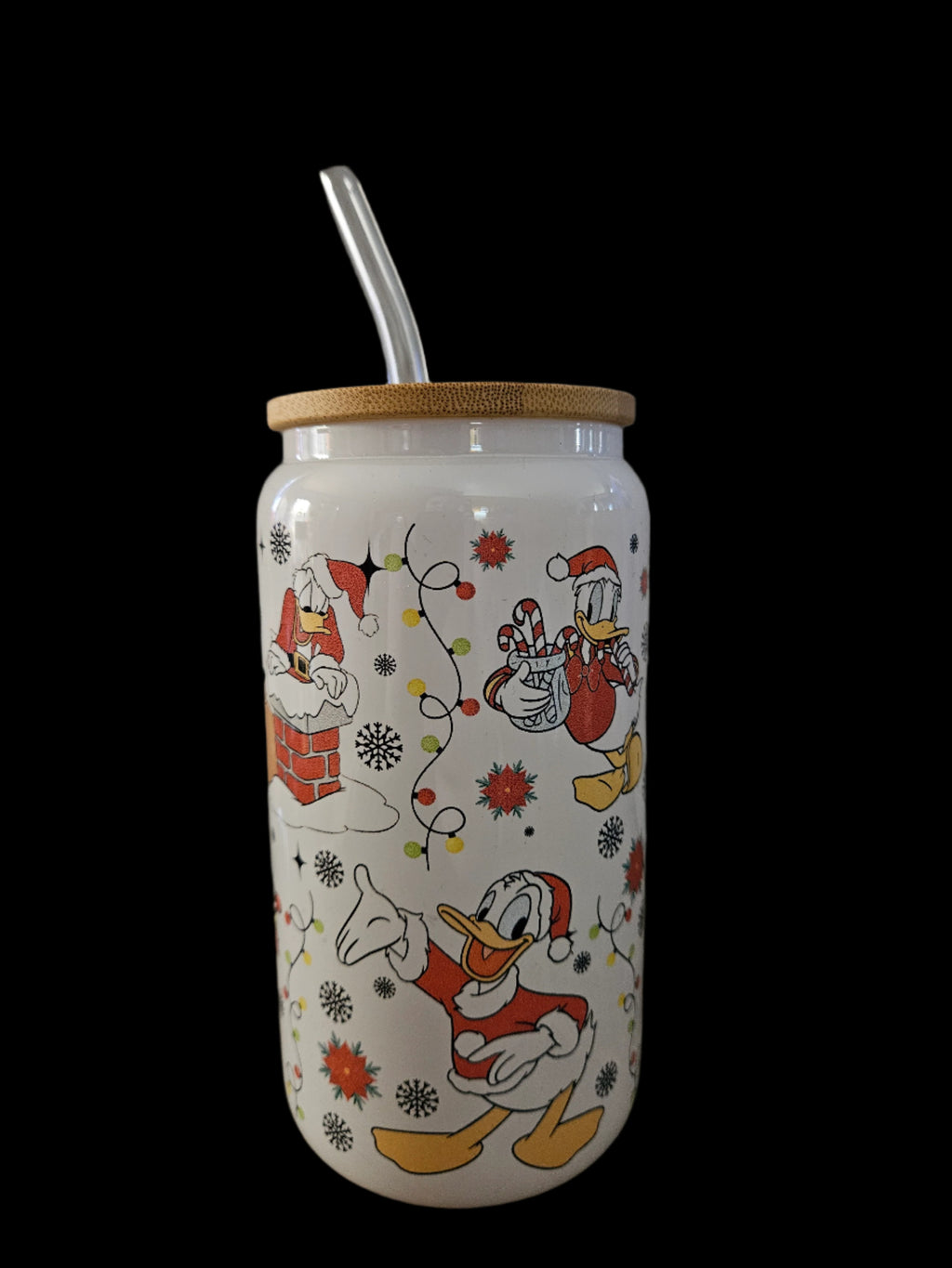 Donald Christmas 16oz Glass