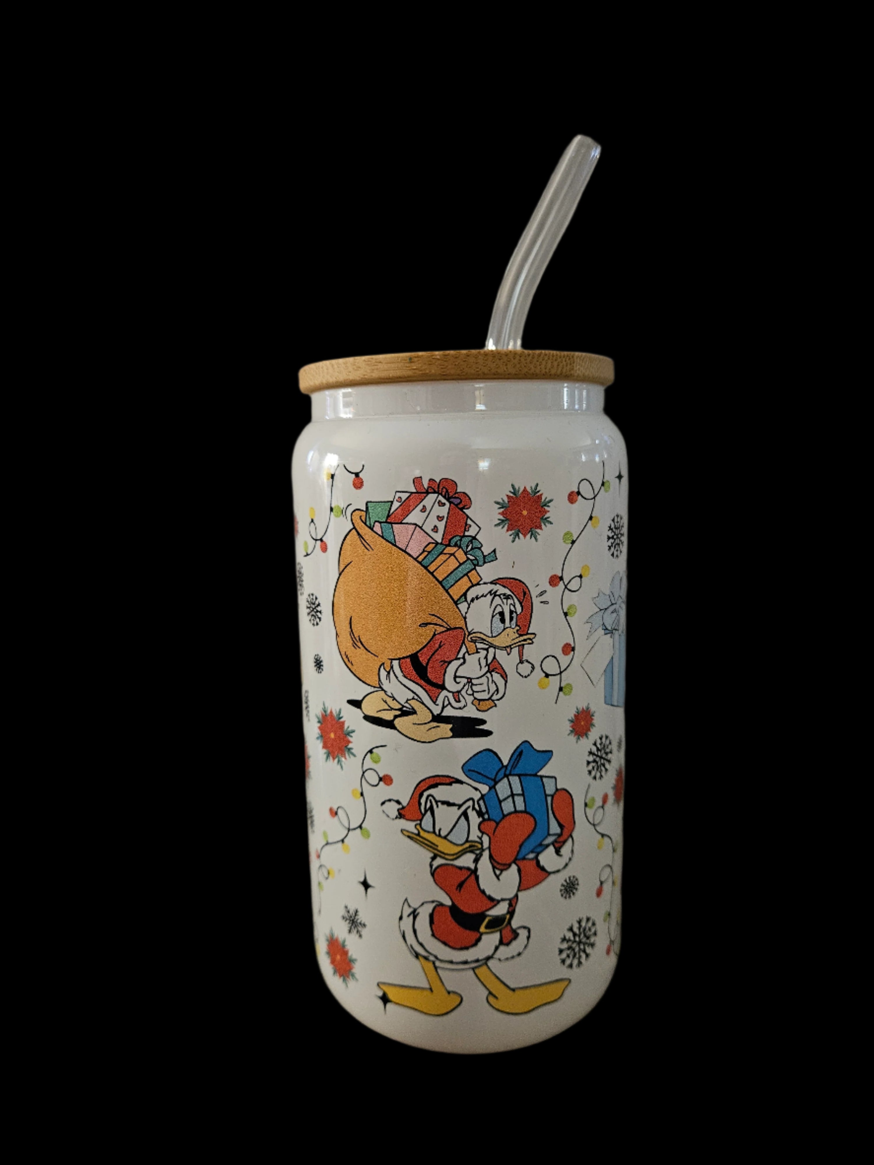 Donald Christmas 16oz Glass