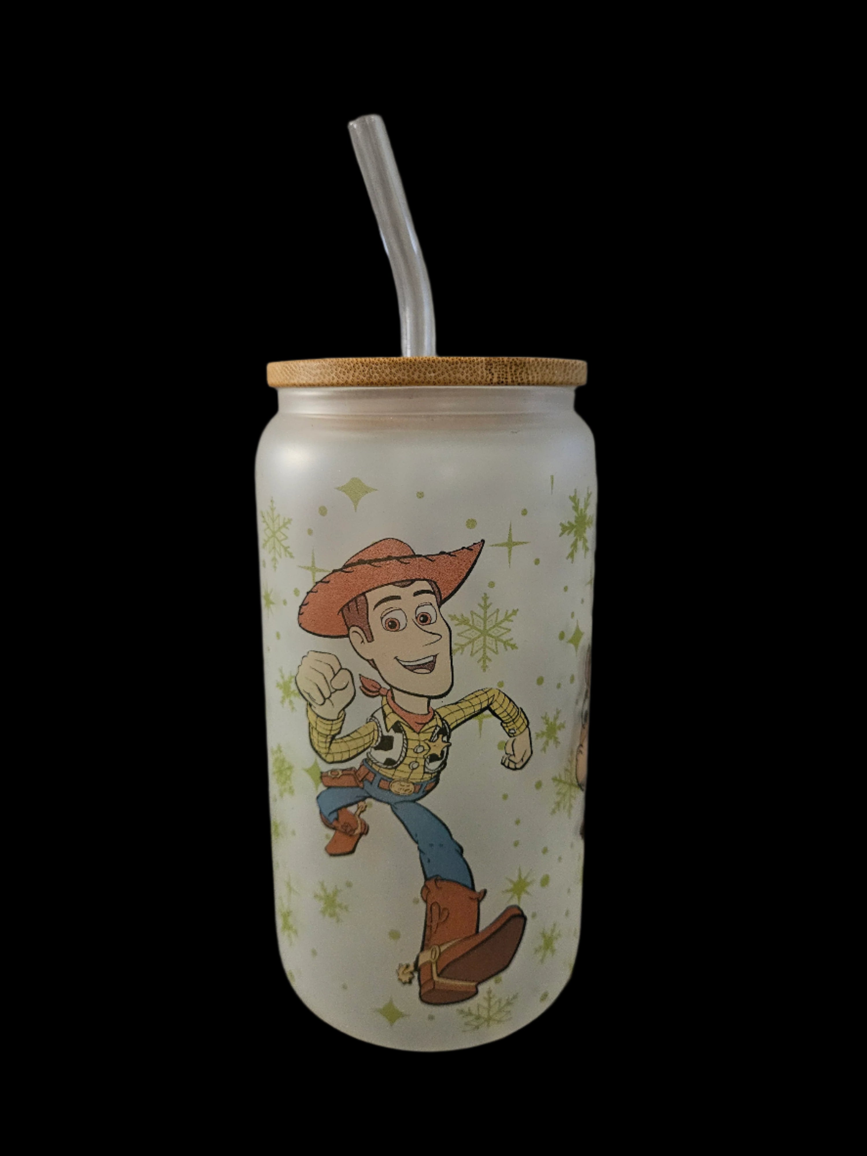 Woody Christmas 16oz Glass