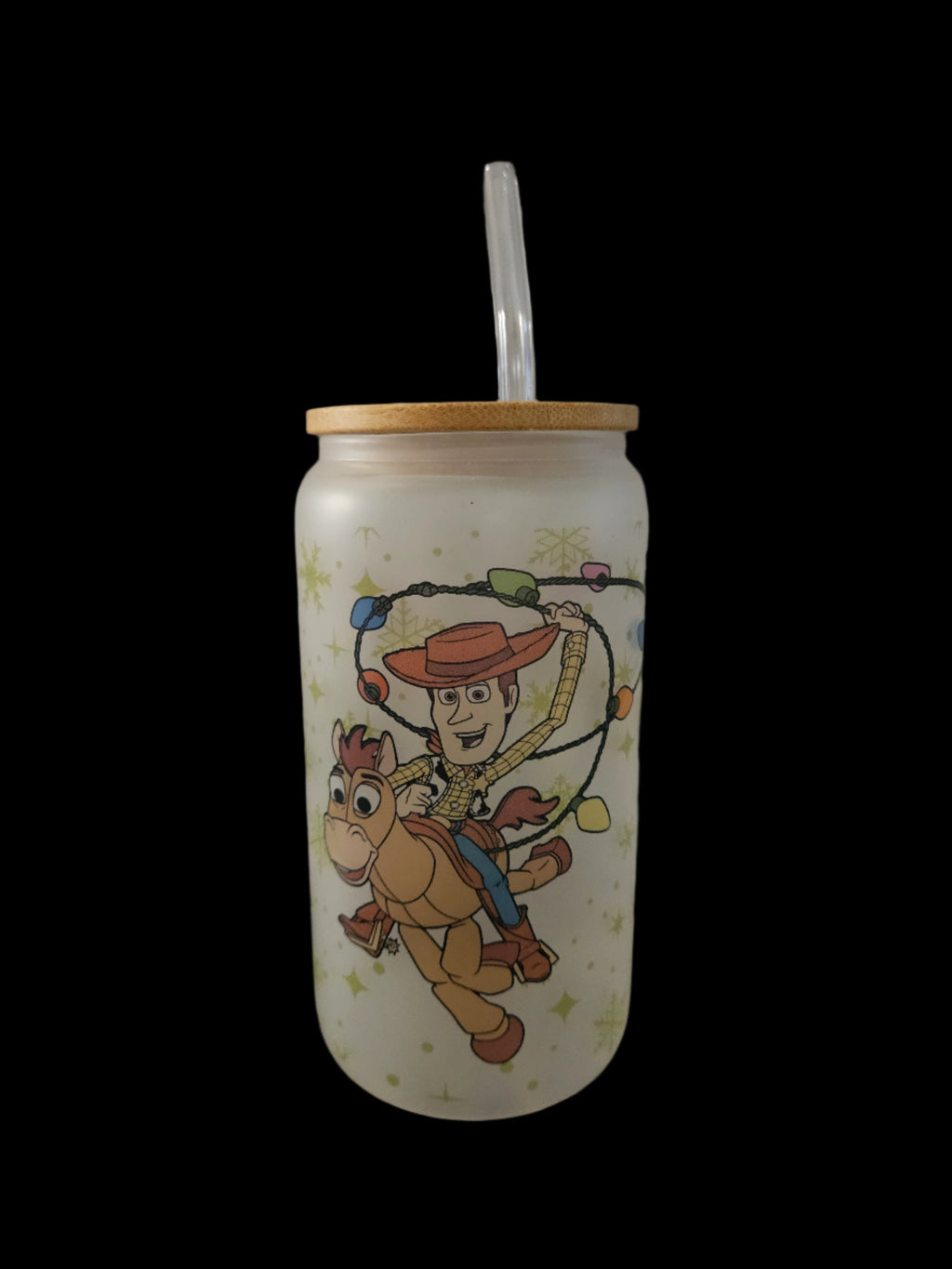 Woody Christmas 16oz Glass