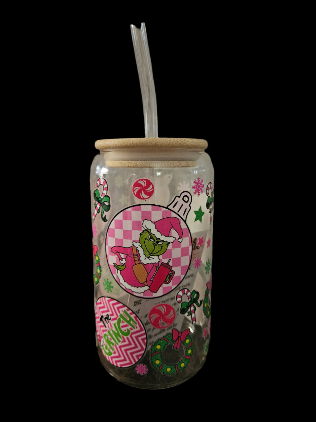 Grinchy 16oz Glass