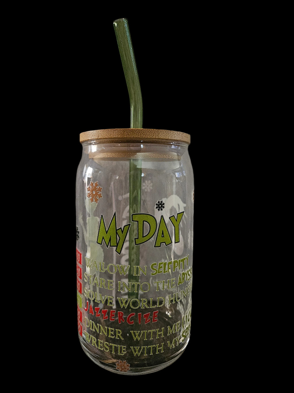 New Grinch IM BOOKED 16oz Glass