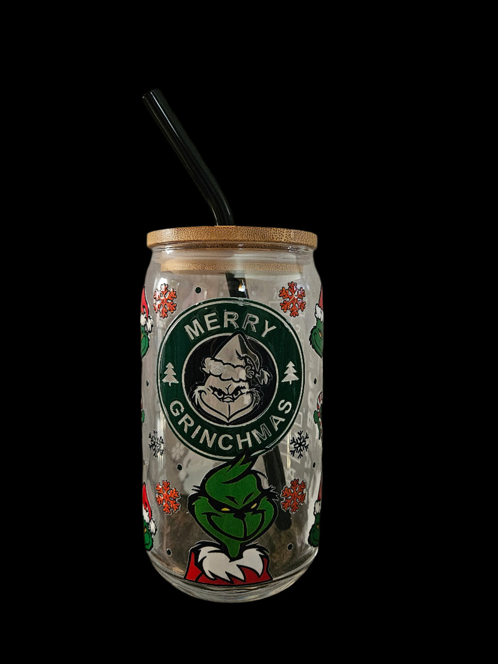 Merry Grinchmas Starbucks 16oz Glass