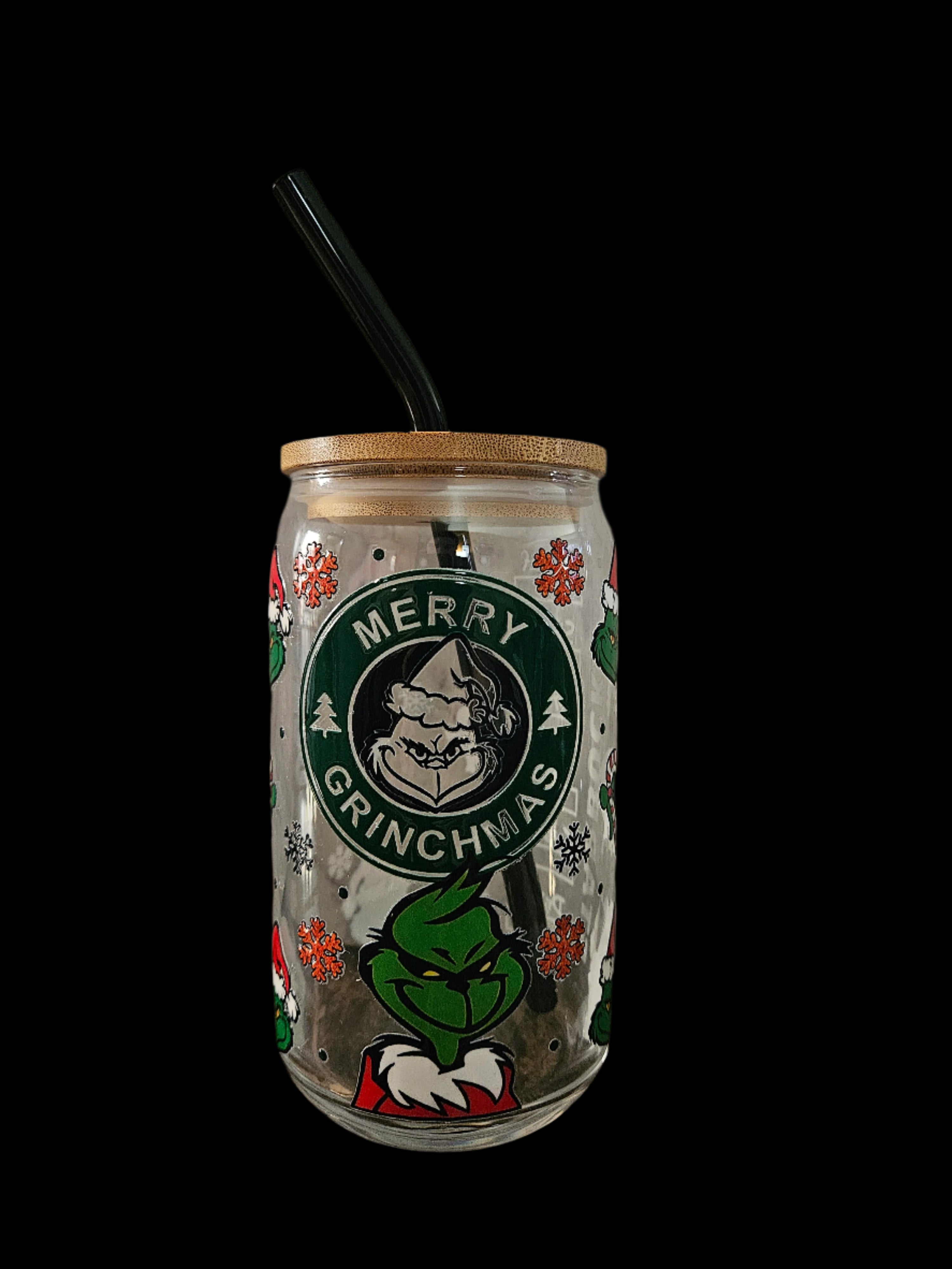 Merry Grinchmas Starbucks 16oz Glass