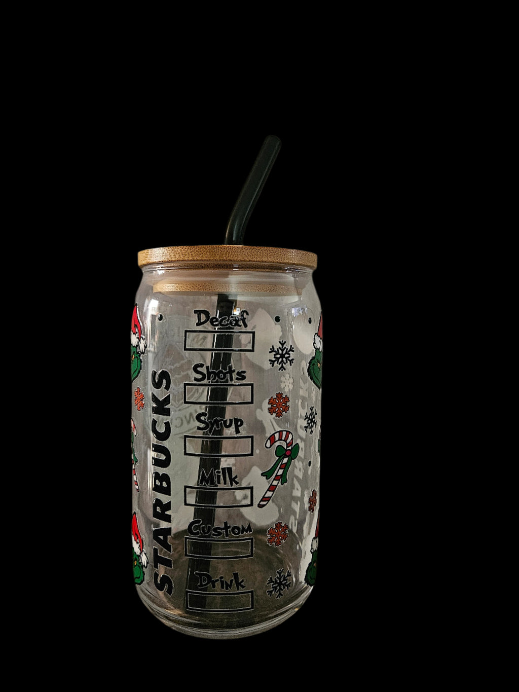 Merry Grinchmas Starbucks 16oz Glass