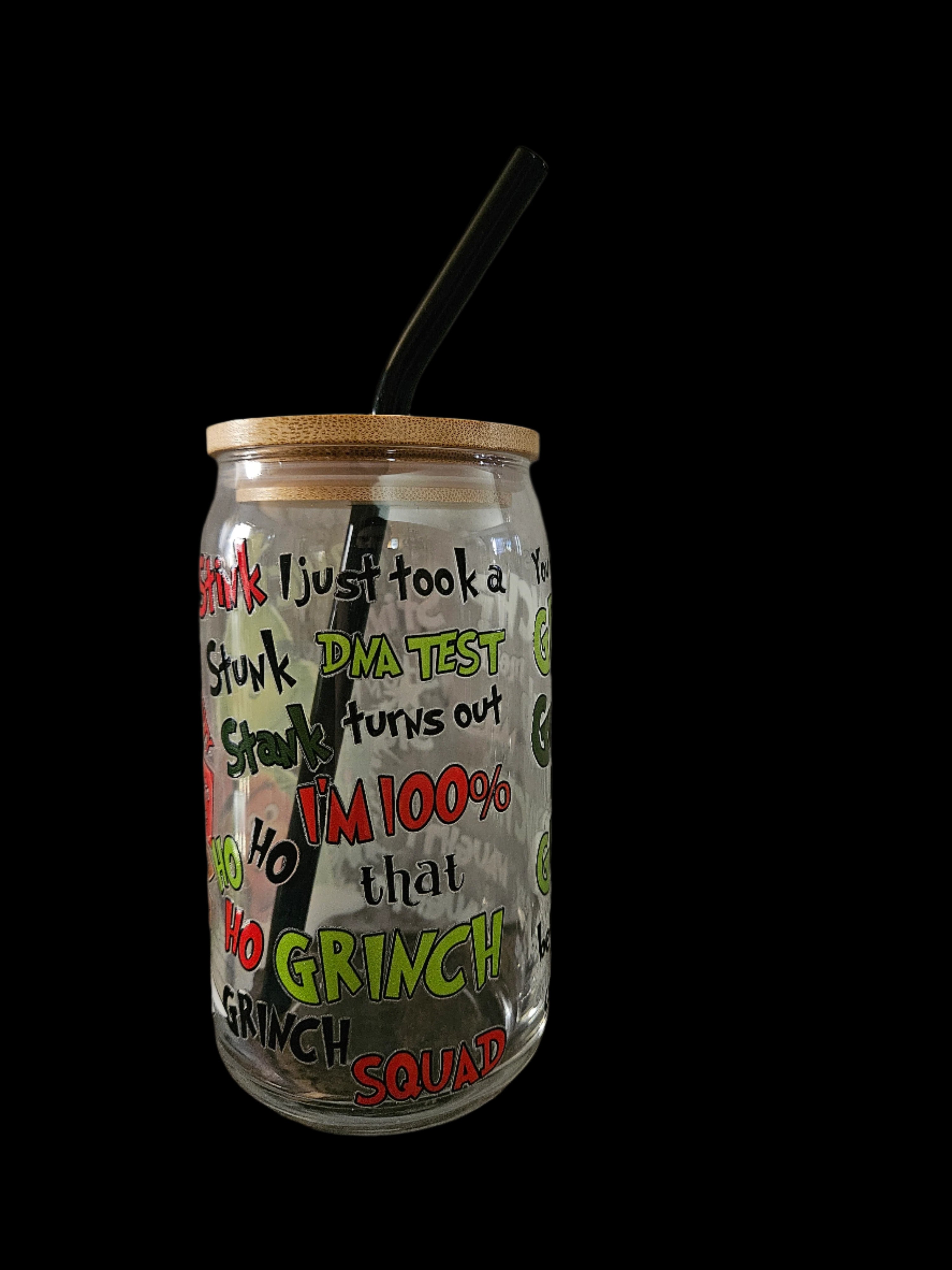 Grinchy & Max 16oz Glass