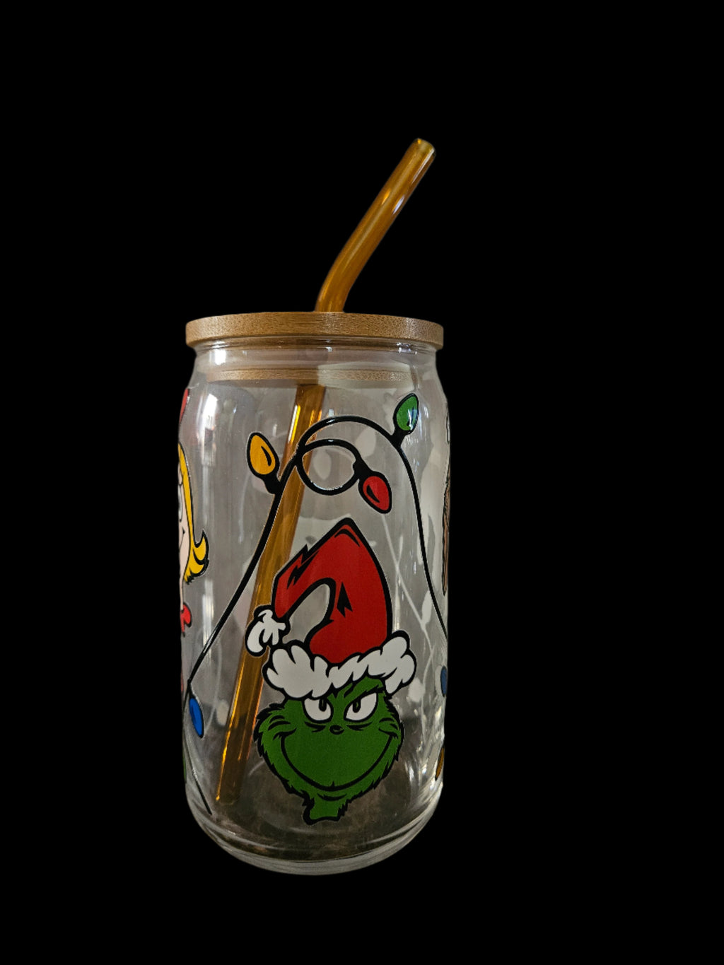 Classic Grinch Lights 16oz Glass