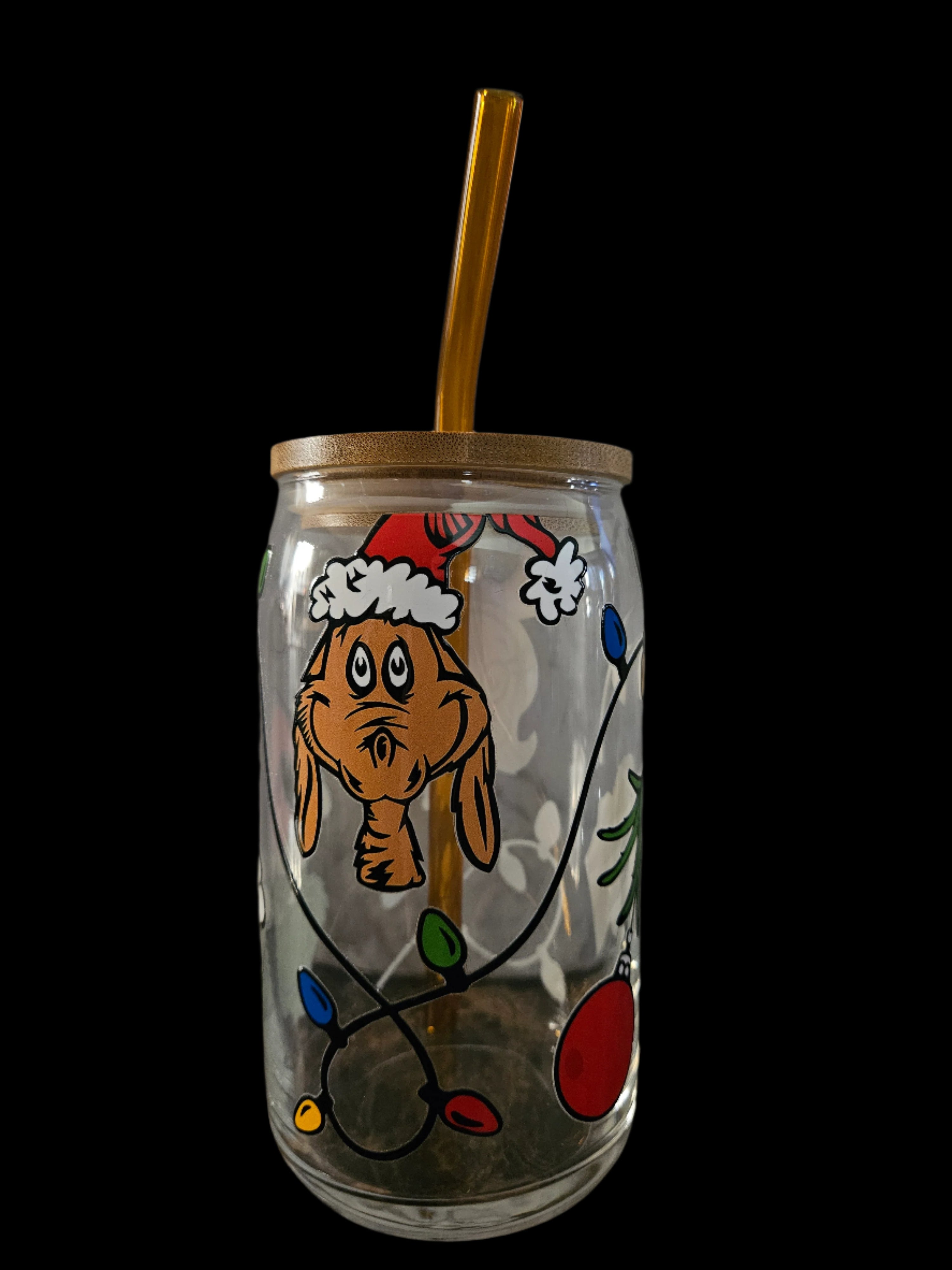 Classic Grinch Lights 16oz Glass
