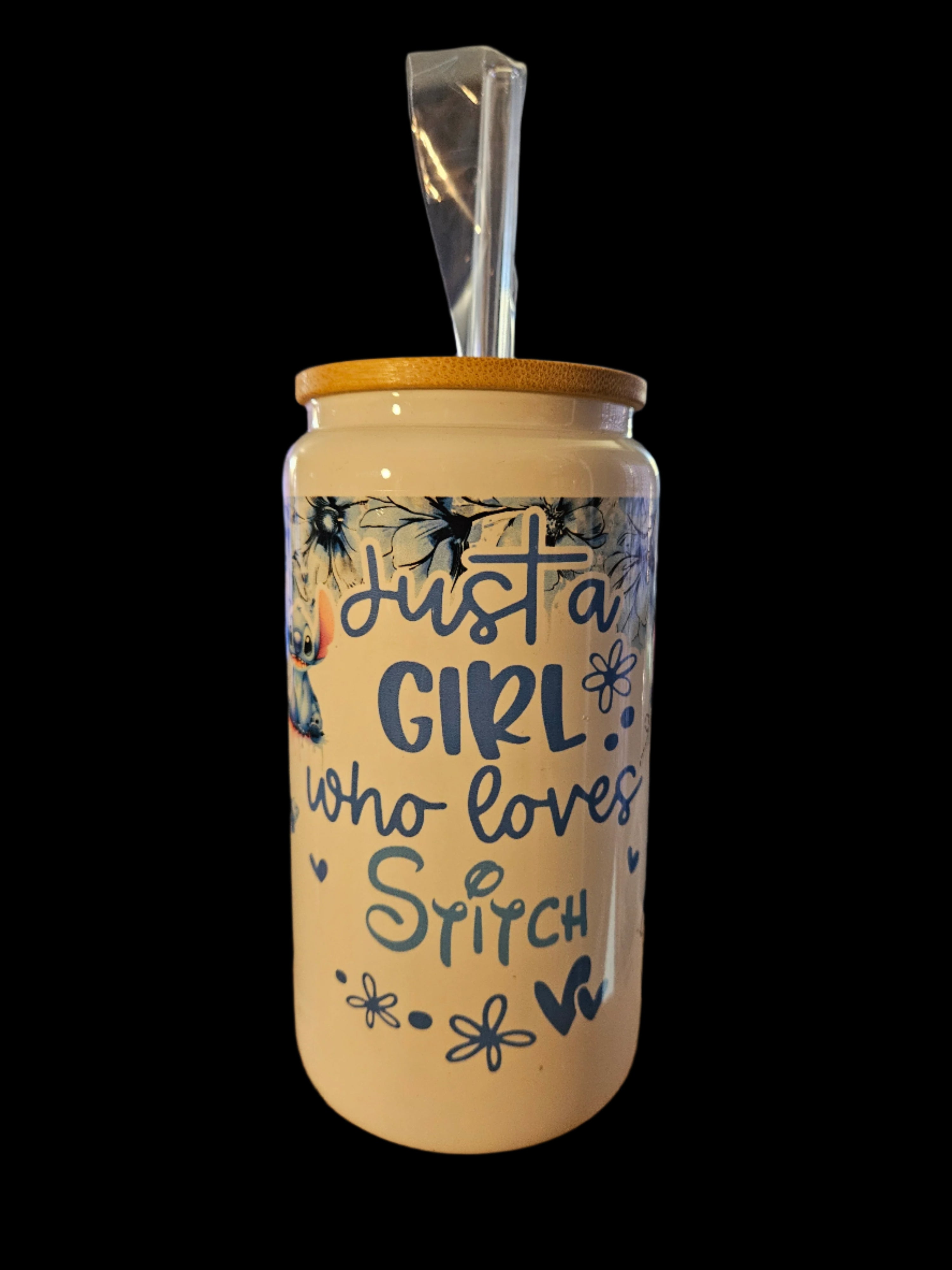 Just a girl who loves Stitch 16oz Glass