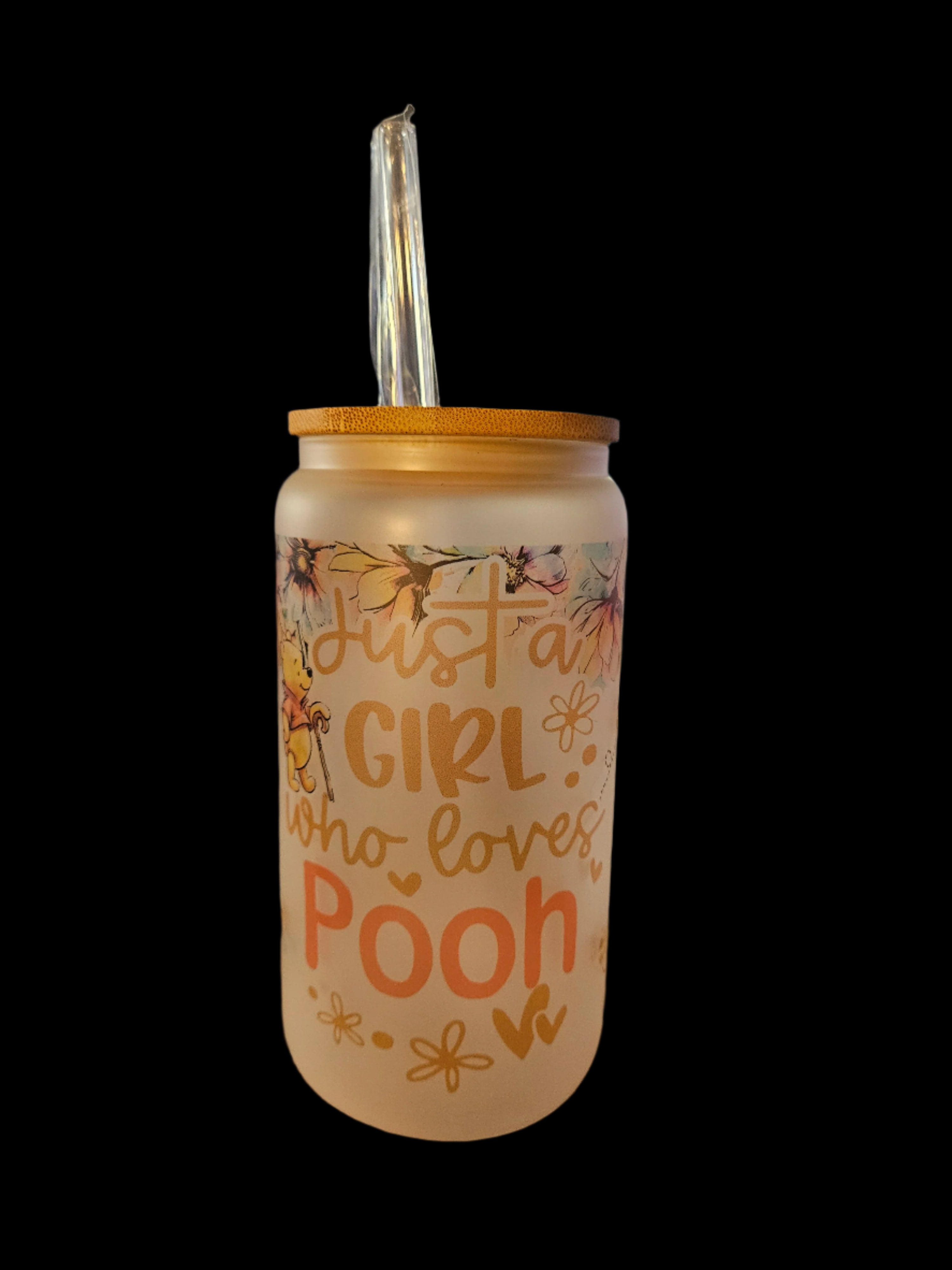Just a Girl Who Loves Pooh 16oz Glass