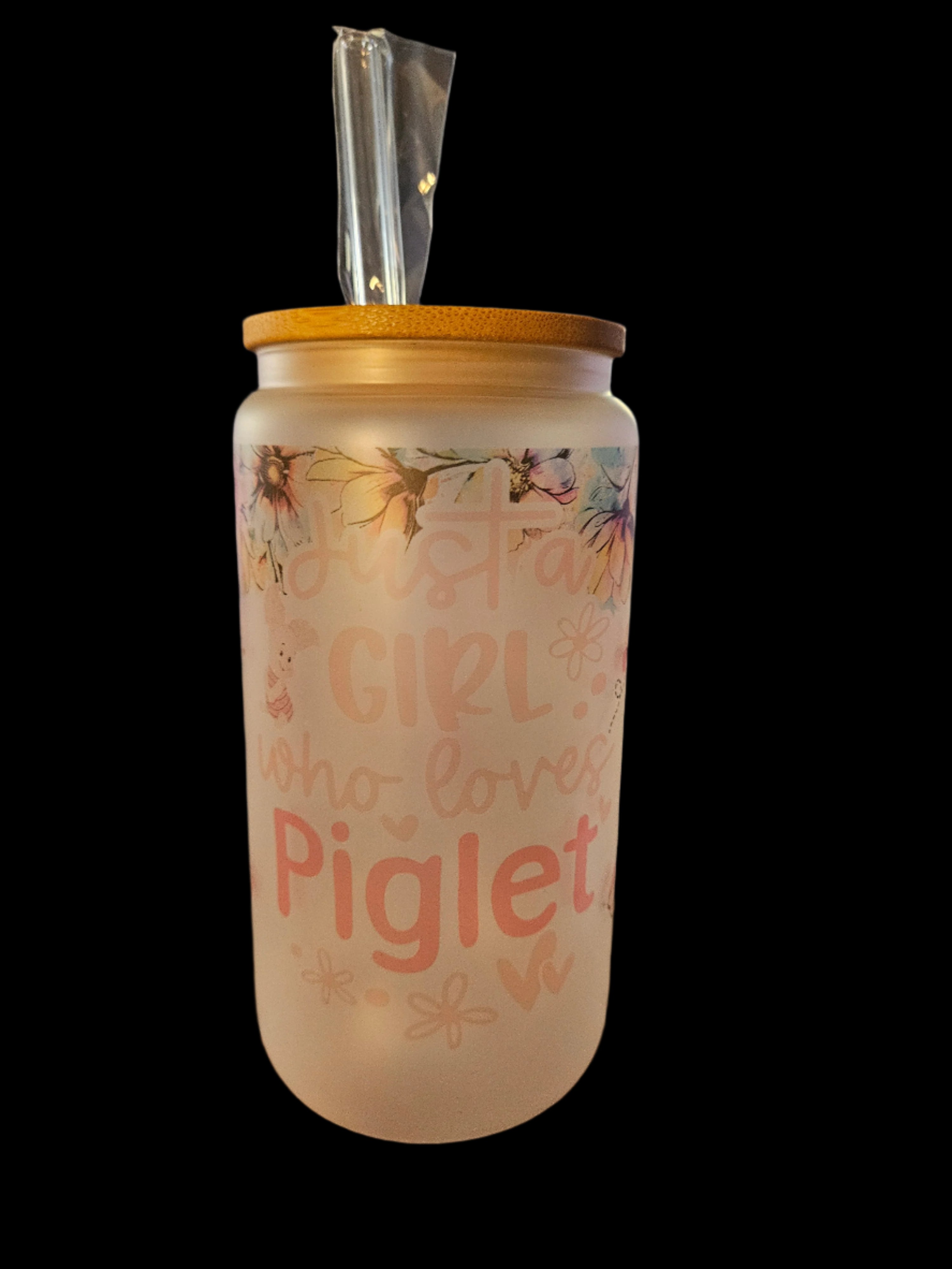 Just a Girl Who Loves Piglet 16oz Glass