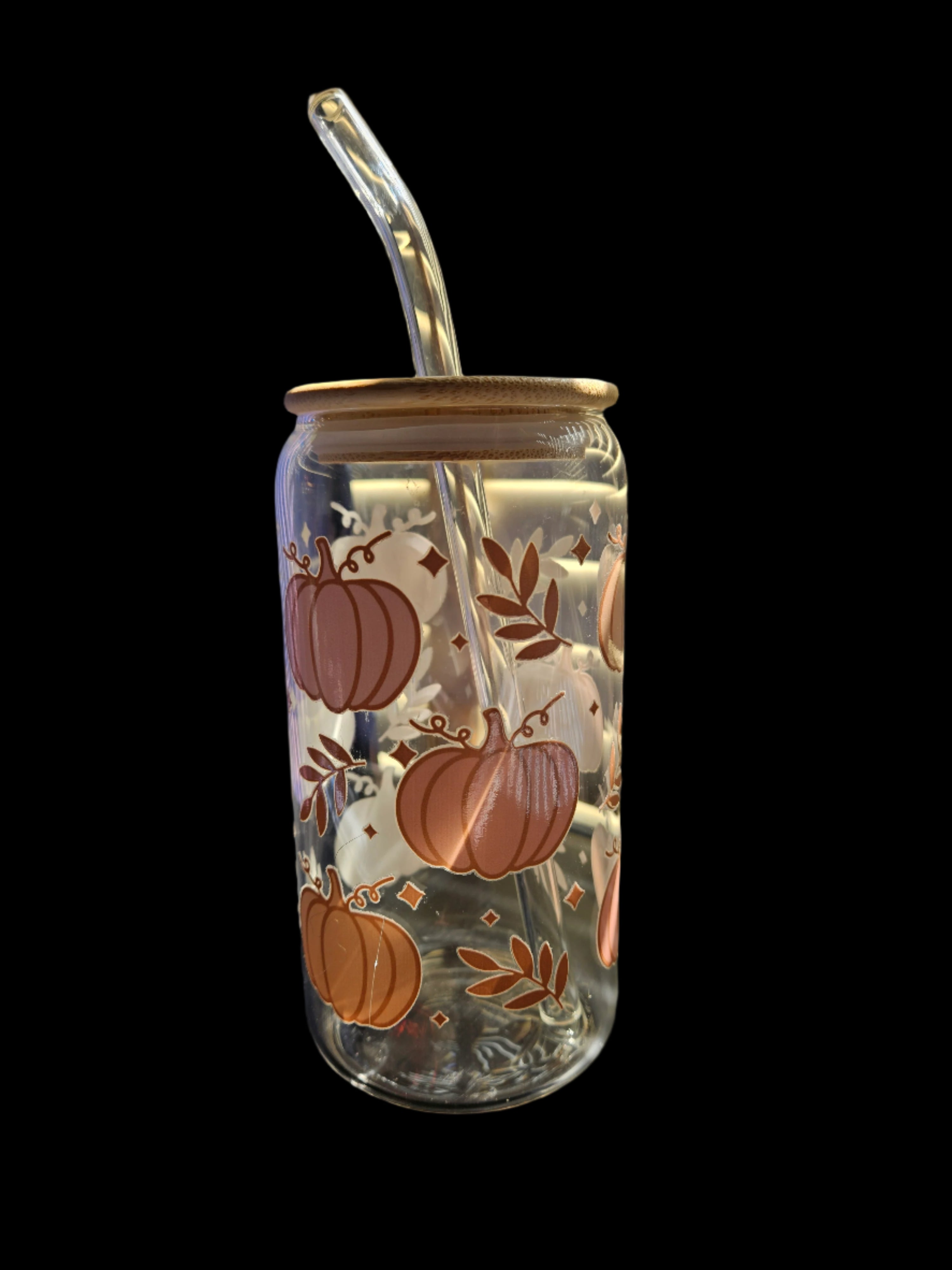 Fall Pumpkin 16oz Glass