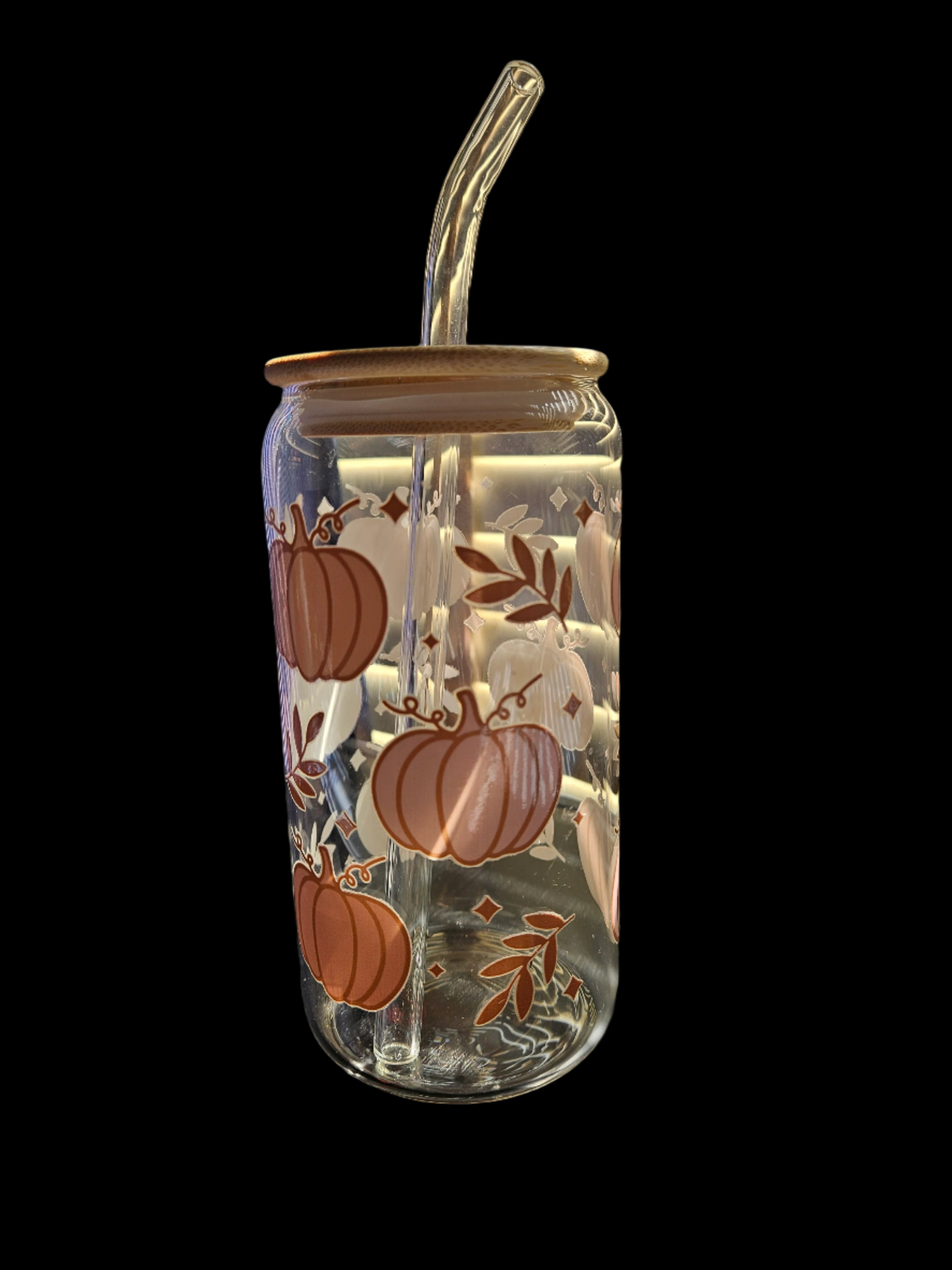 Fall Pumpkin 16oz Glass