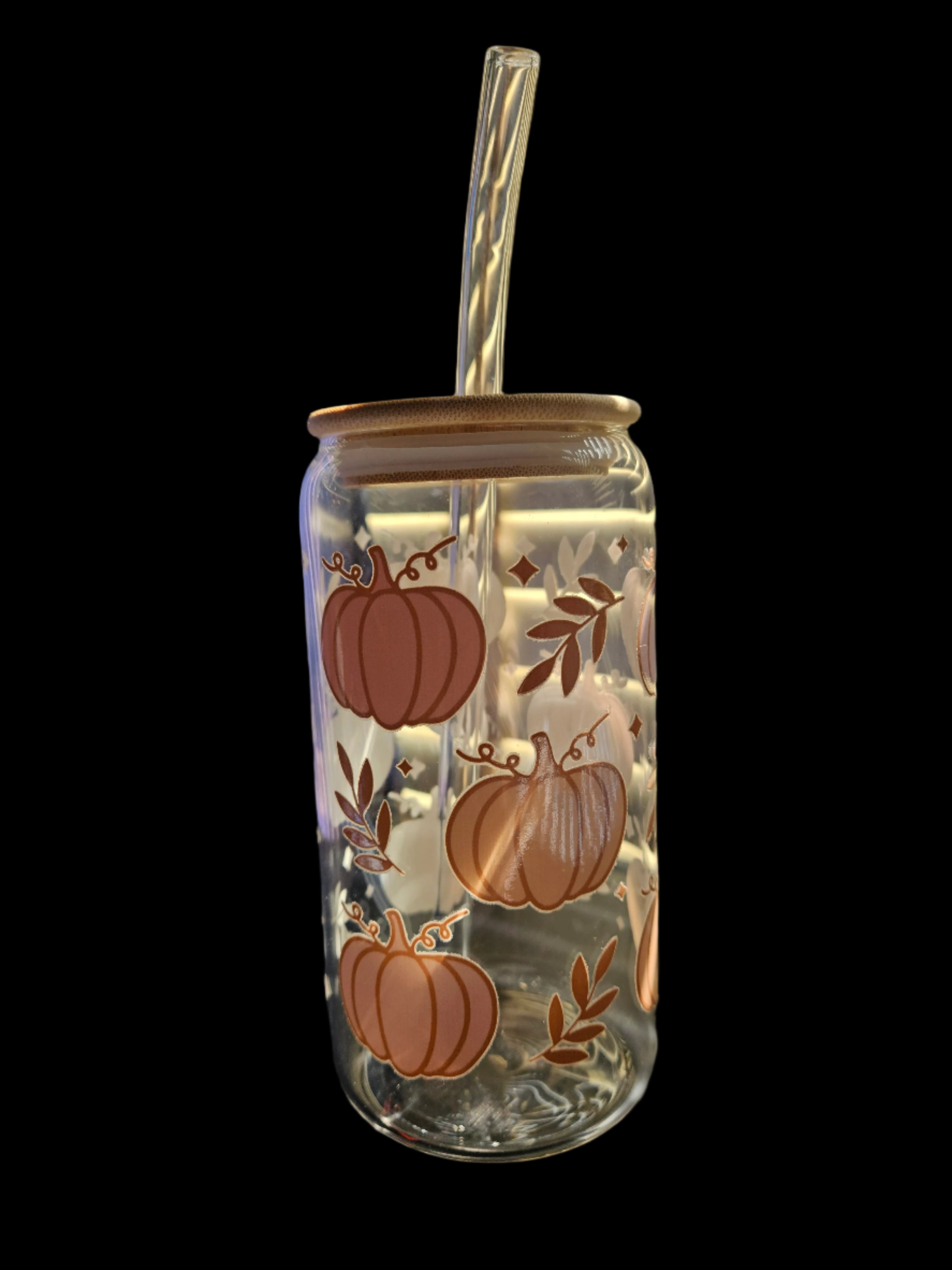 Fall Pumpkin 16oz Glass