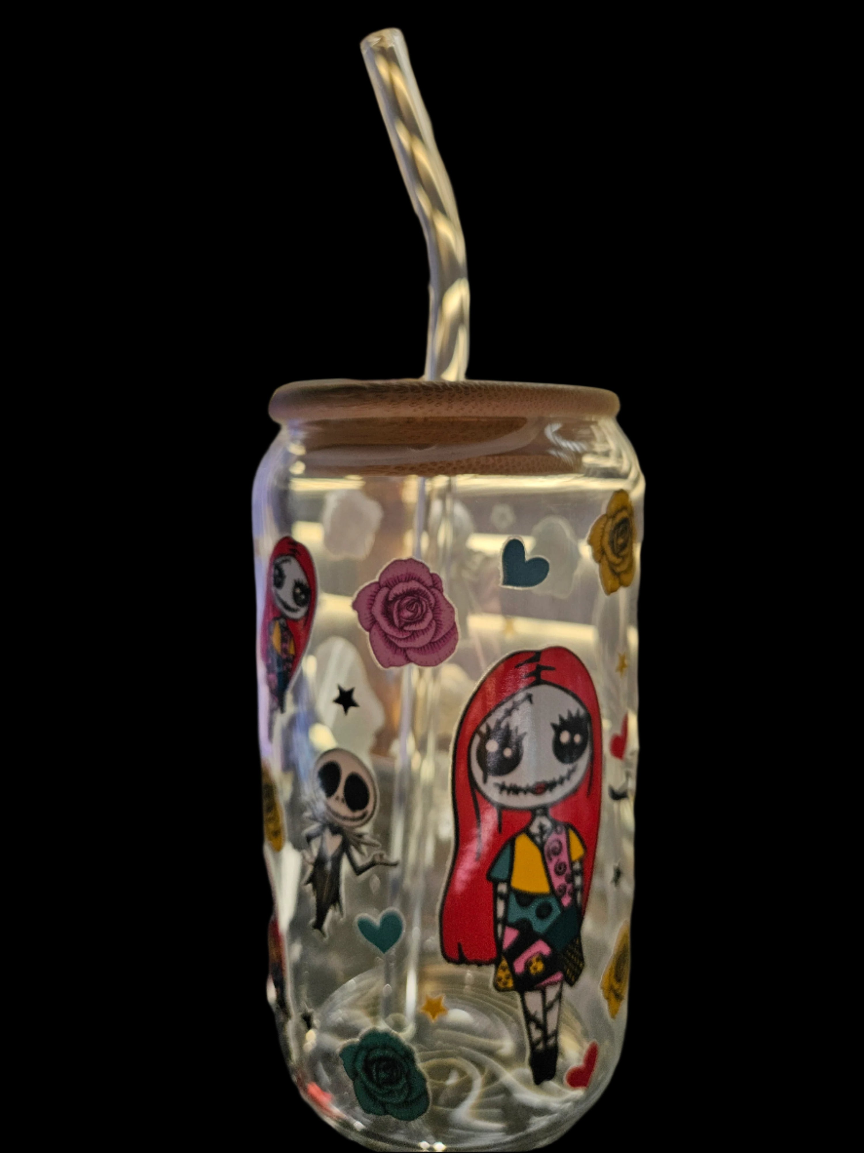 Jack & Sally 16oz Glass
