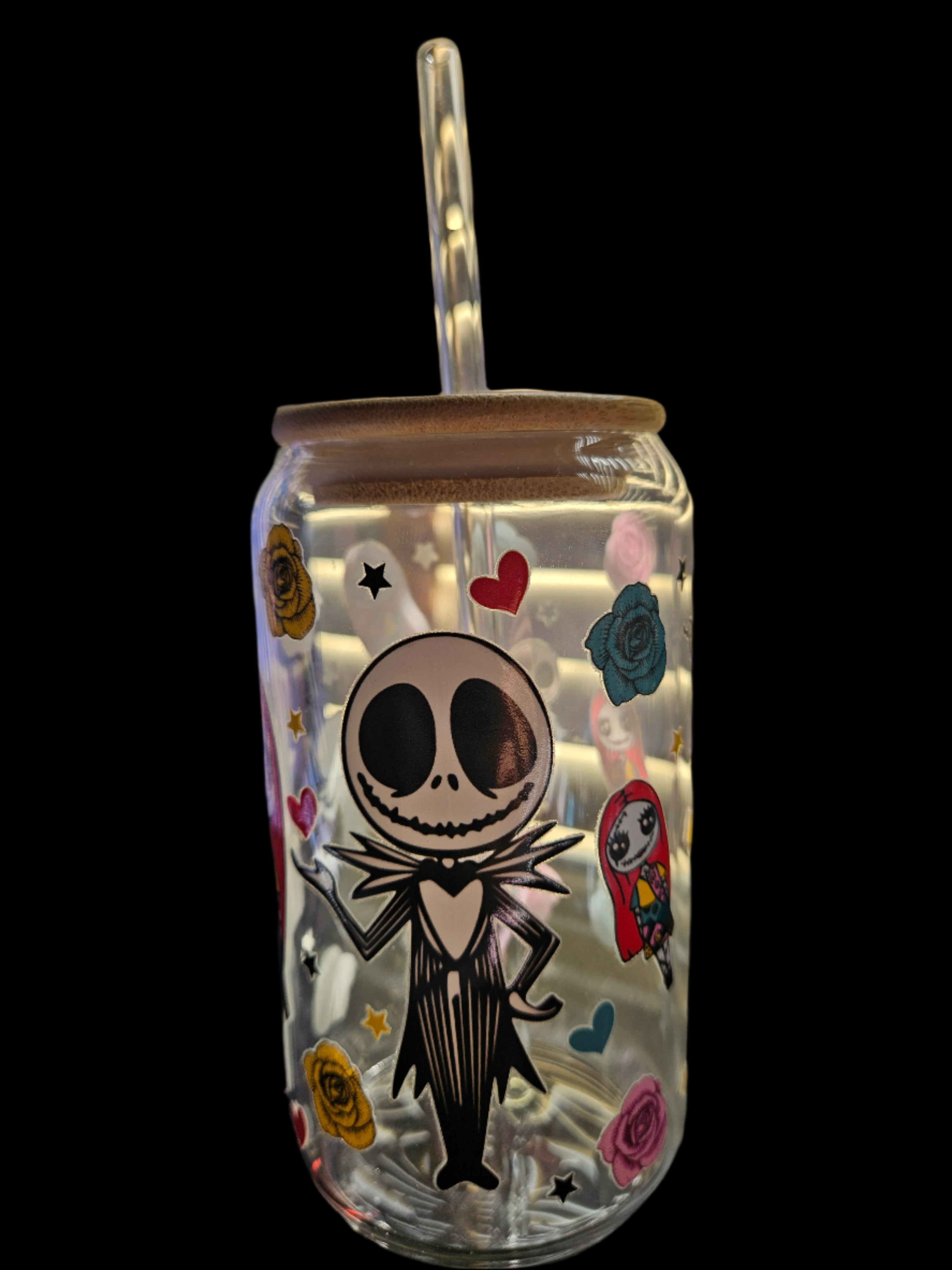 Jack & Sally 16oz Glass