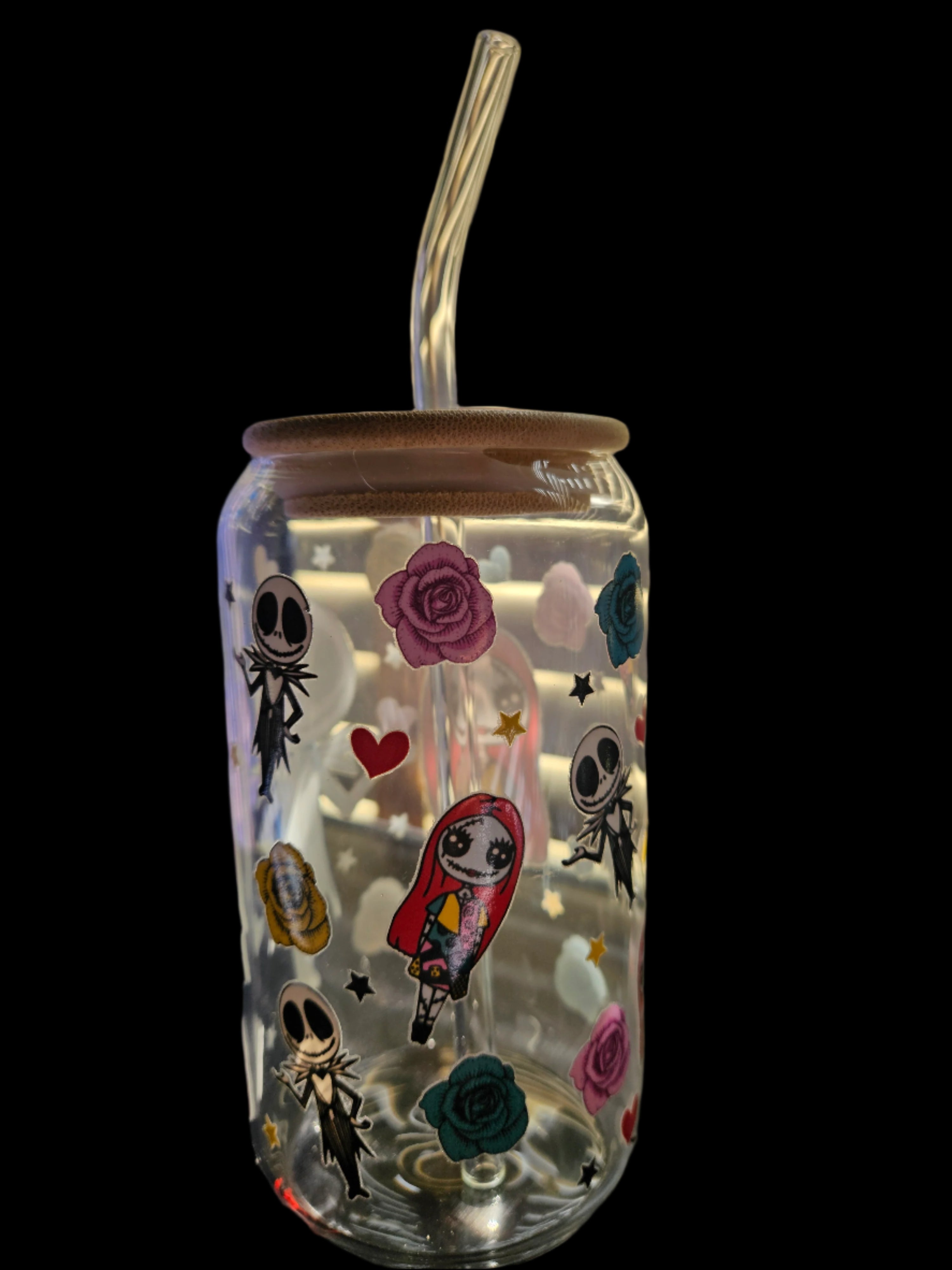 Jack & Sally 16oz Glass
