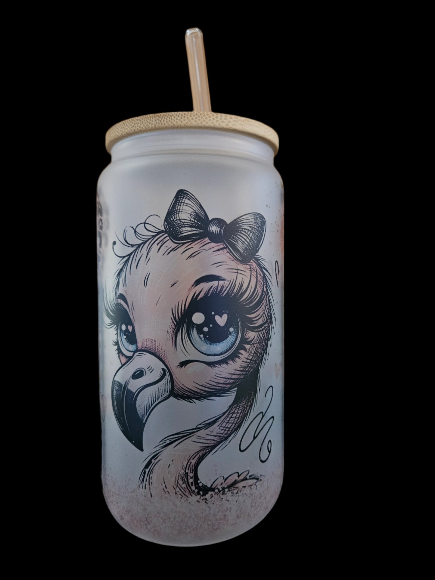 Flamingo 16oz Glass