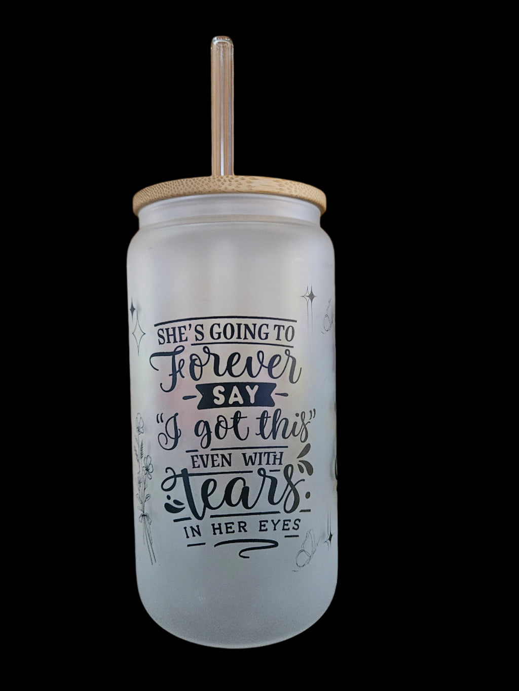 She is Inspirational 16oz Glass