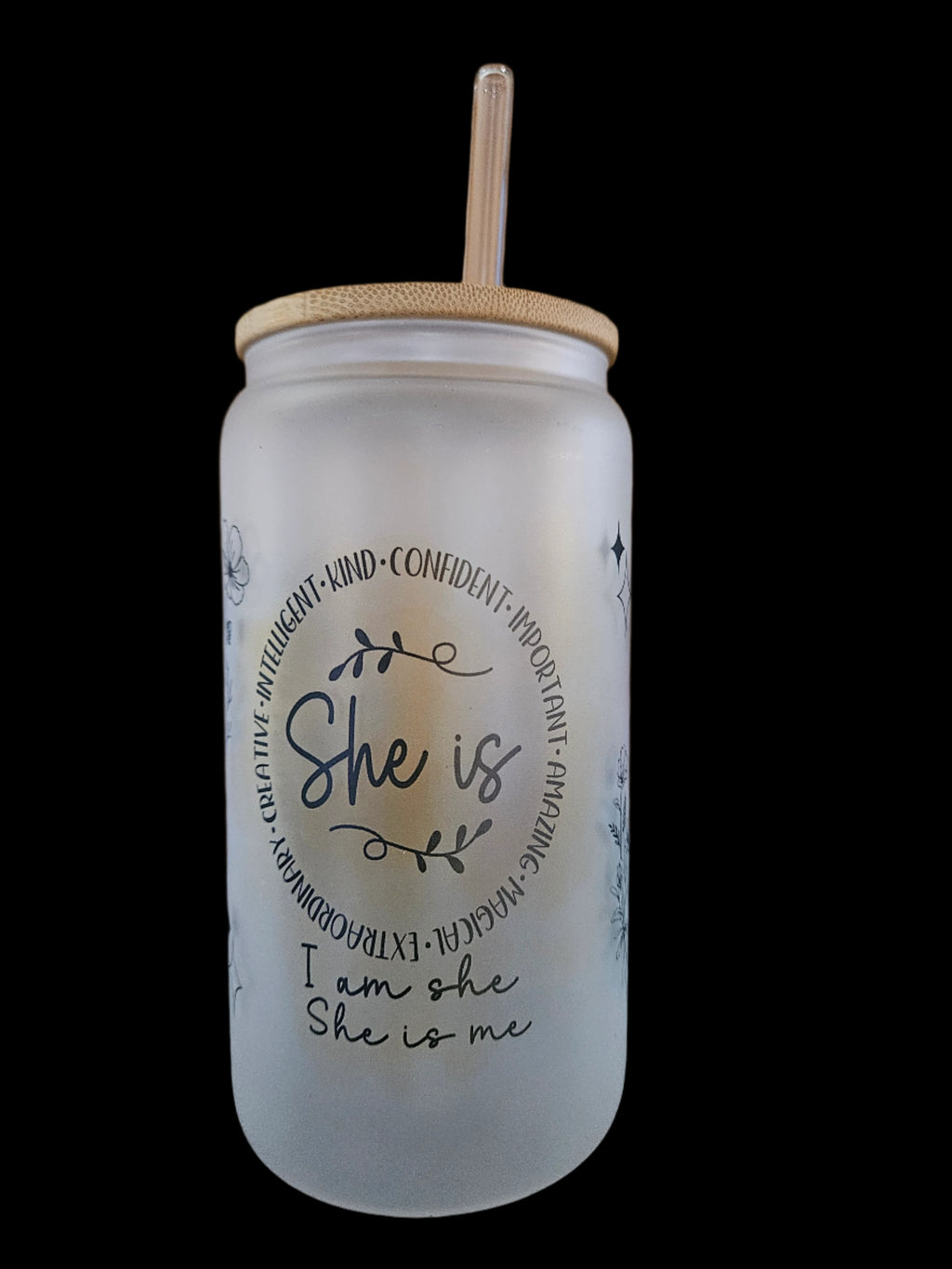 She is Inspirational 16oz Glass